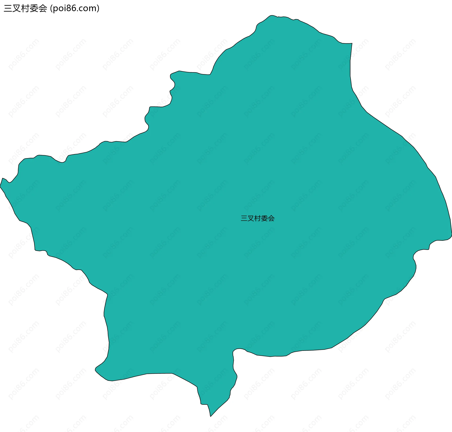 三叉村委会边界地图