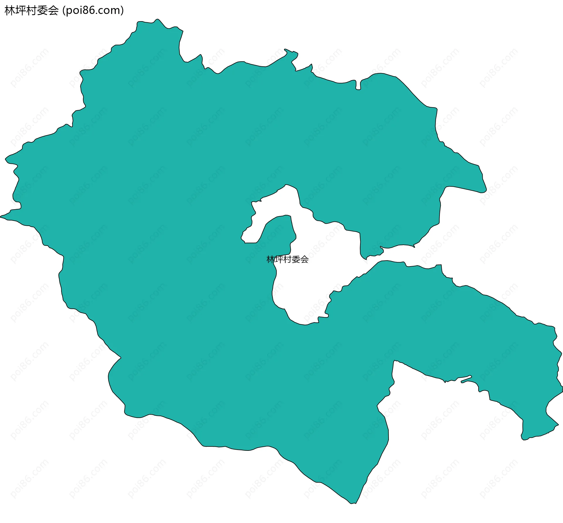 林坪村委会边界地图