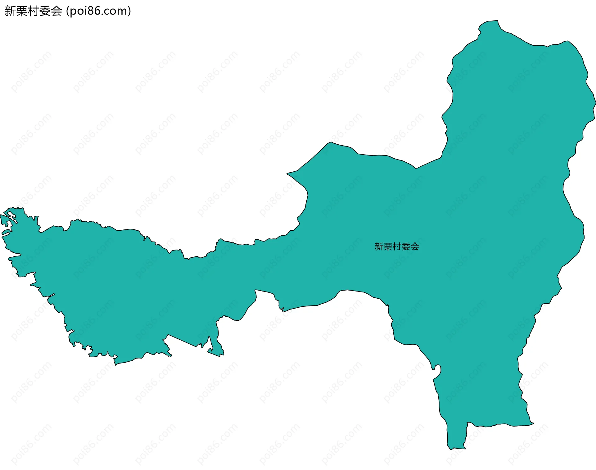 新栗村委会边界地图