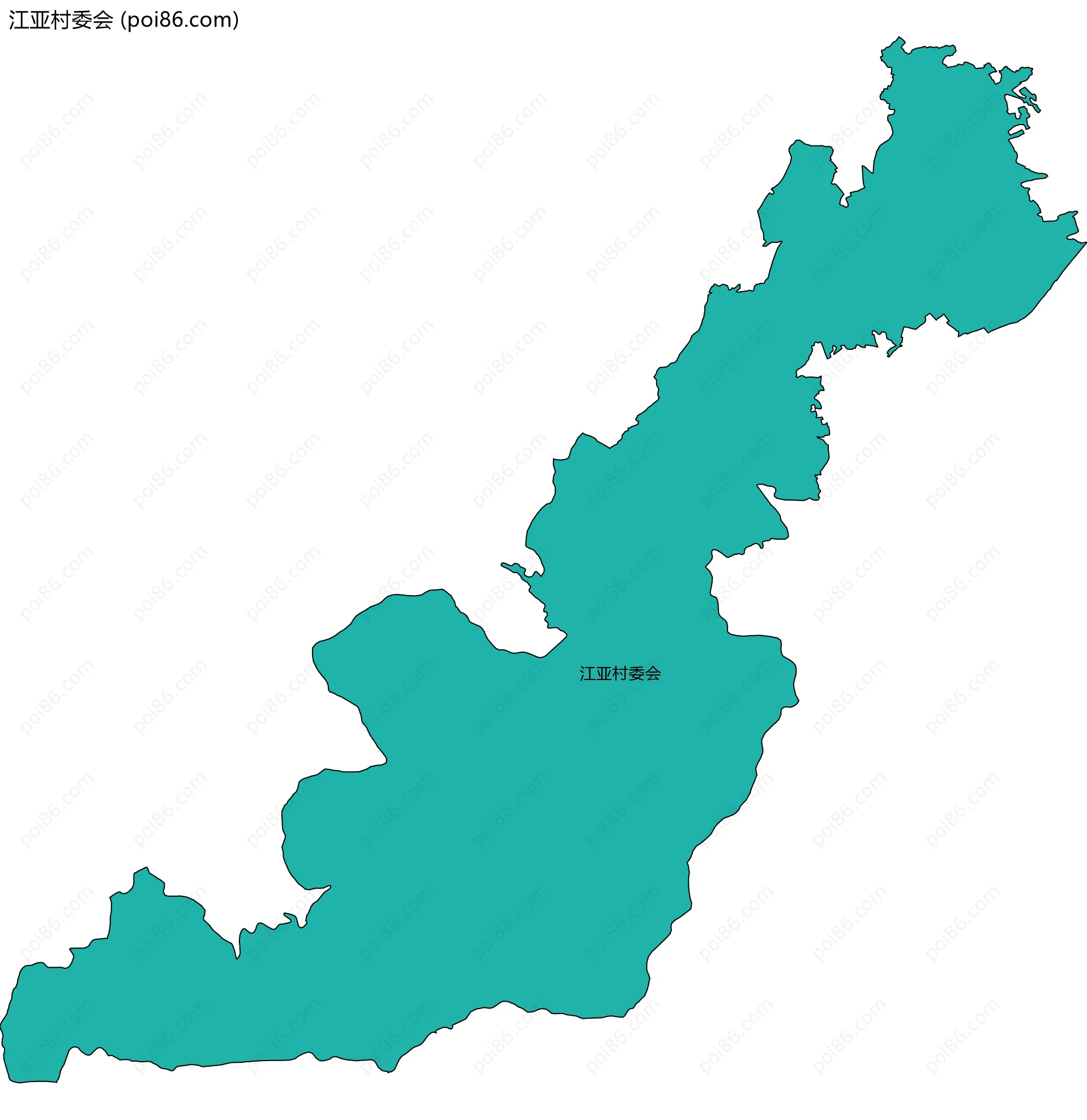 江亚村委会边界地图