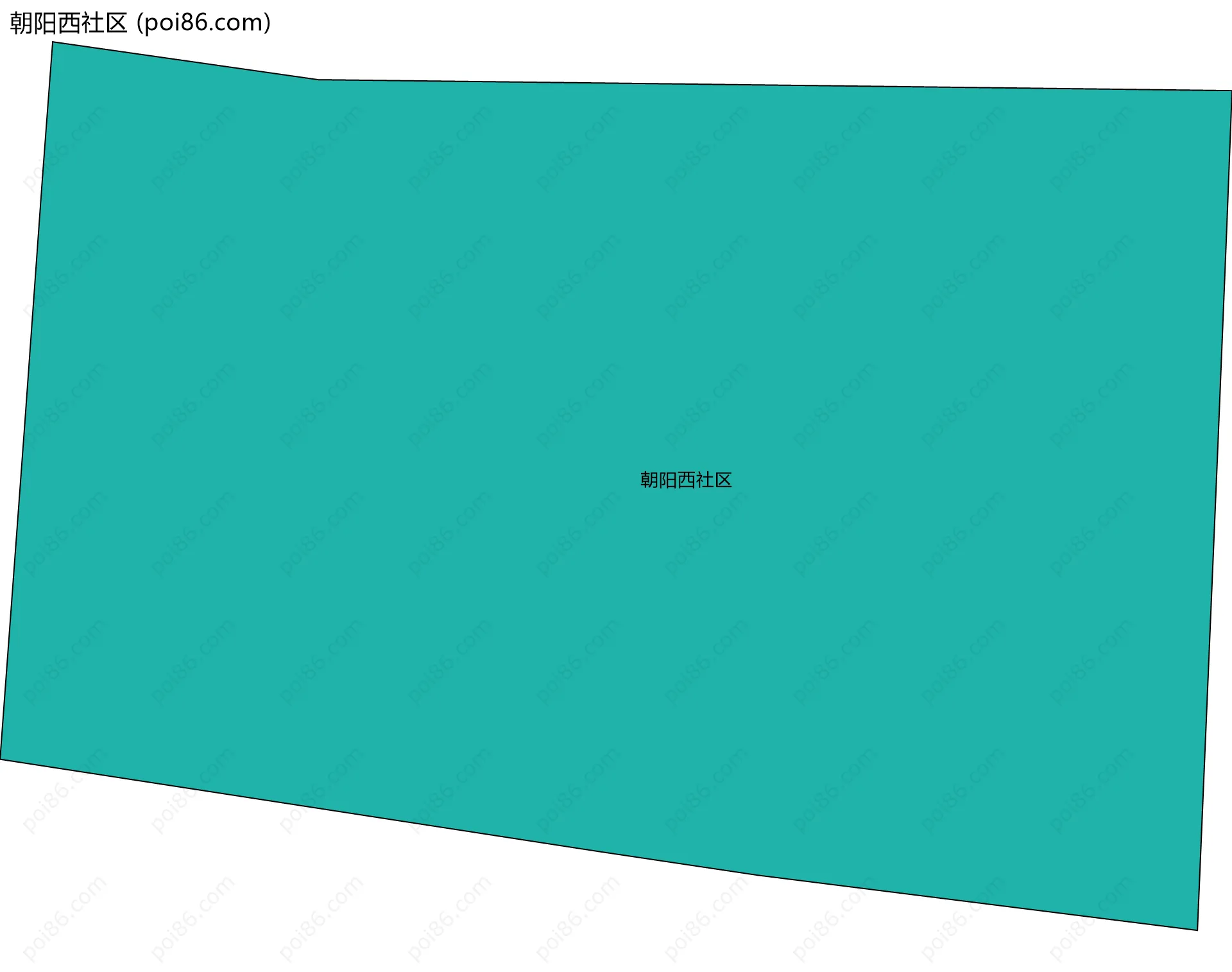 朝阳西社区边界地图