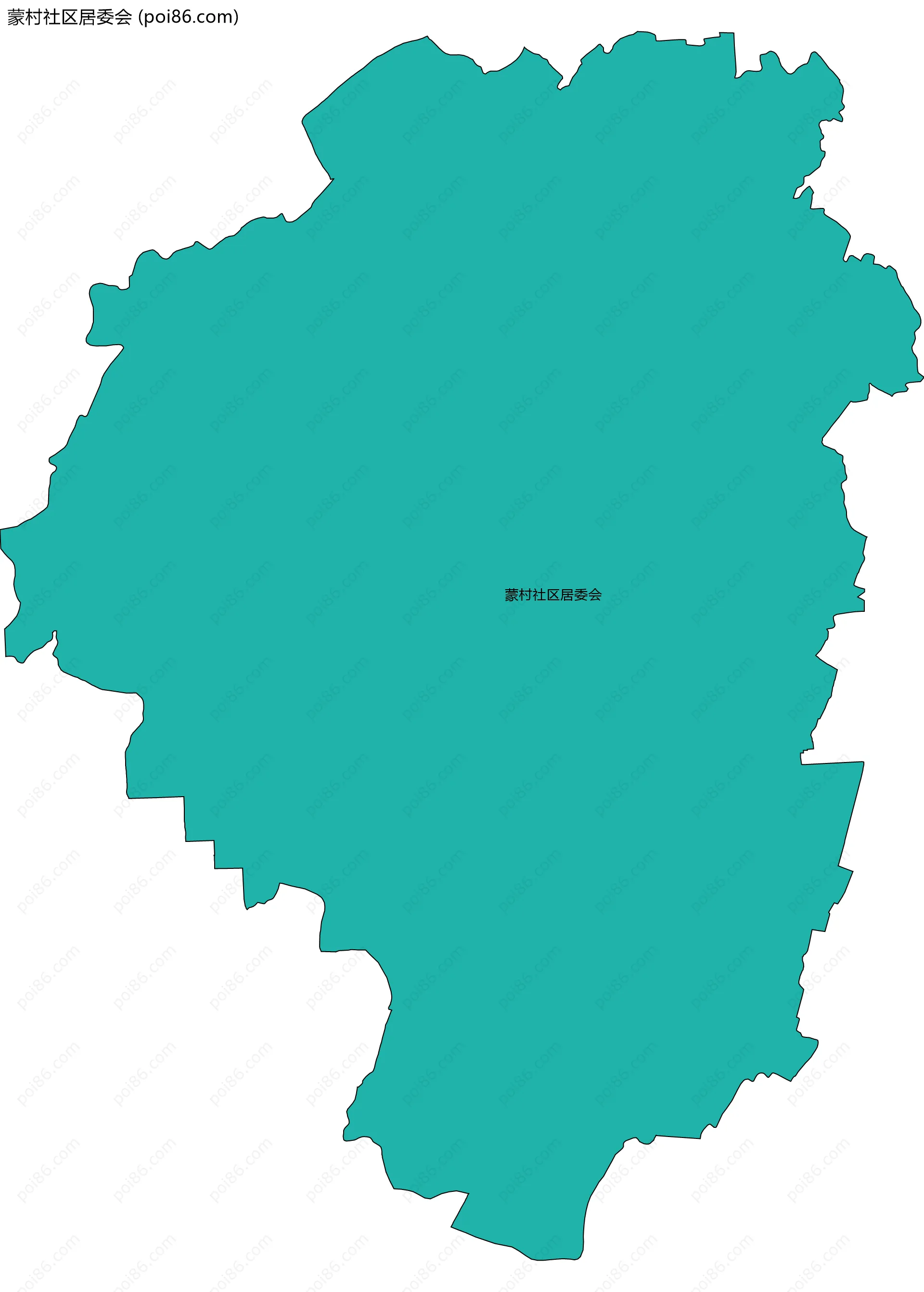 蒙村社区居委会边界地图