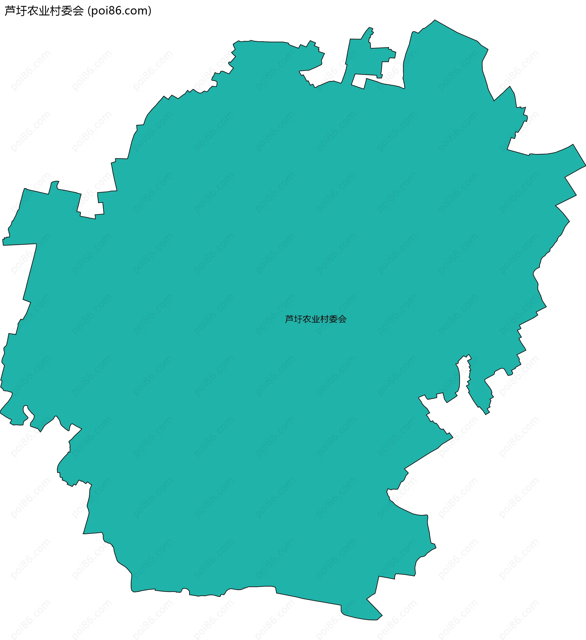 芦圩农业村委会边界地图