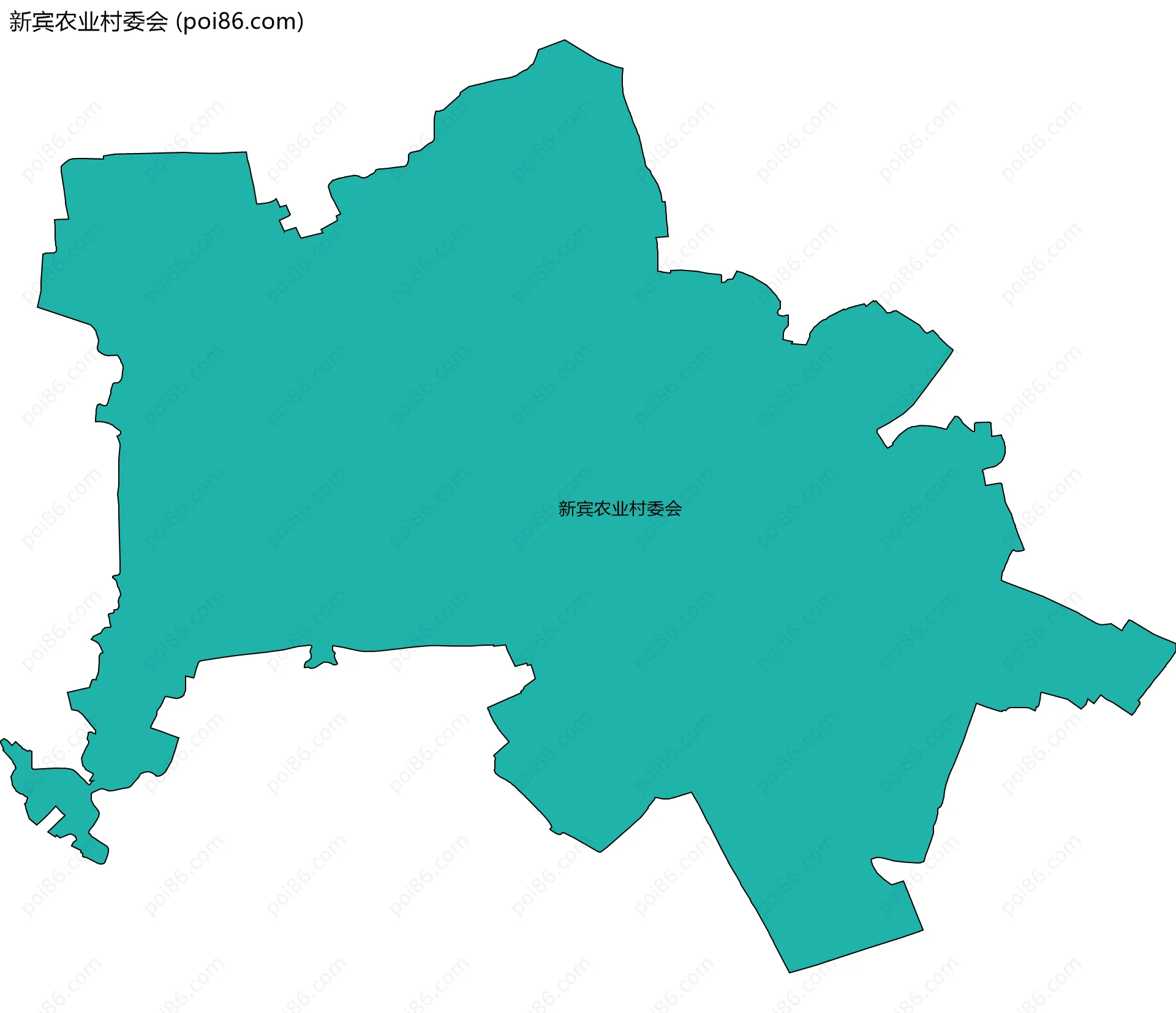 新宾农业村委会边界地图