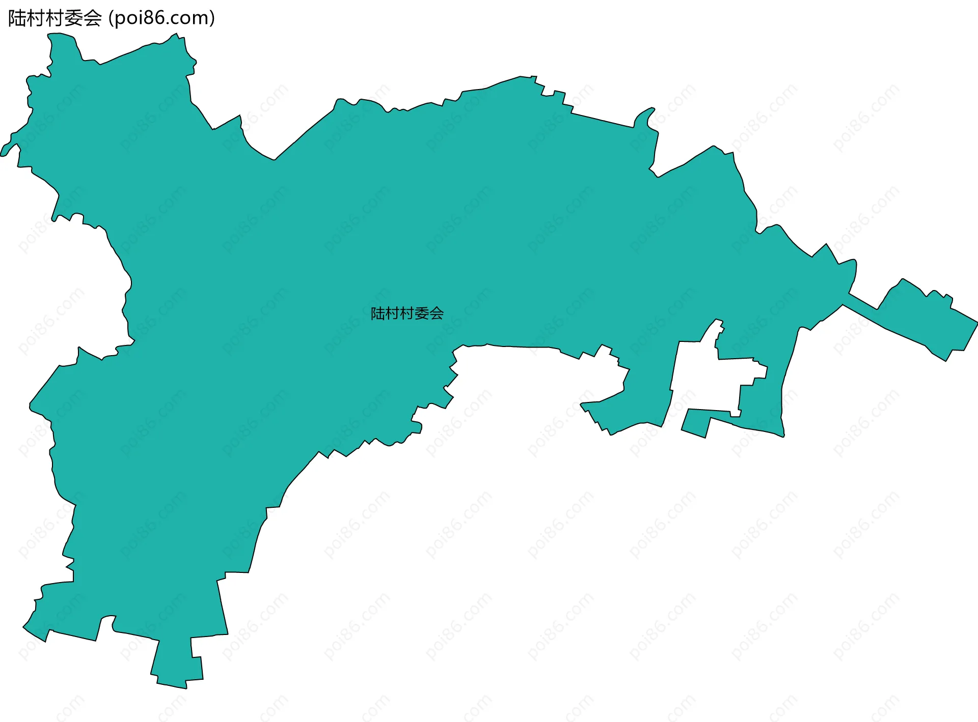 陆村村委会边界地图