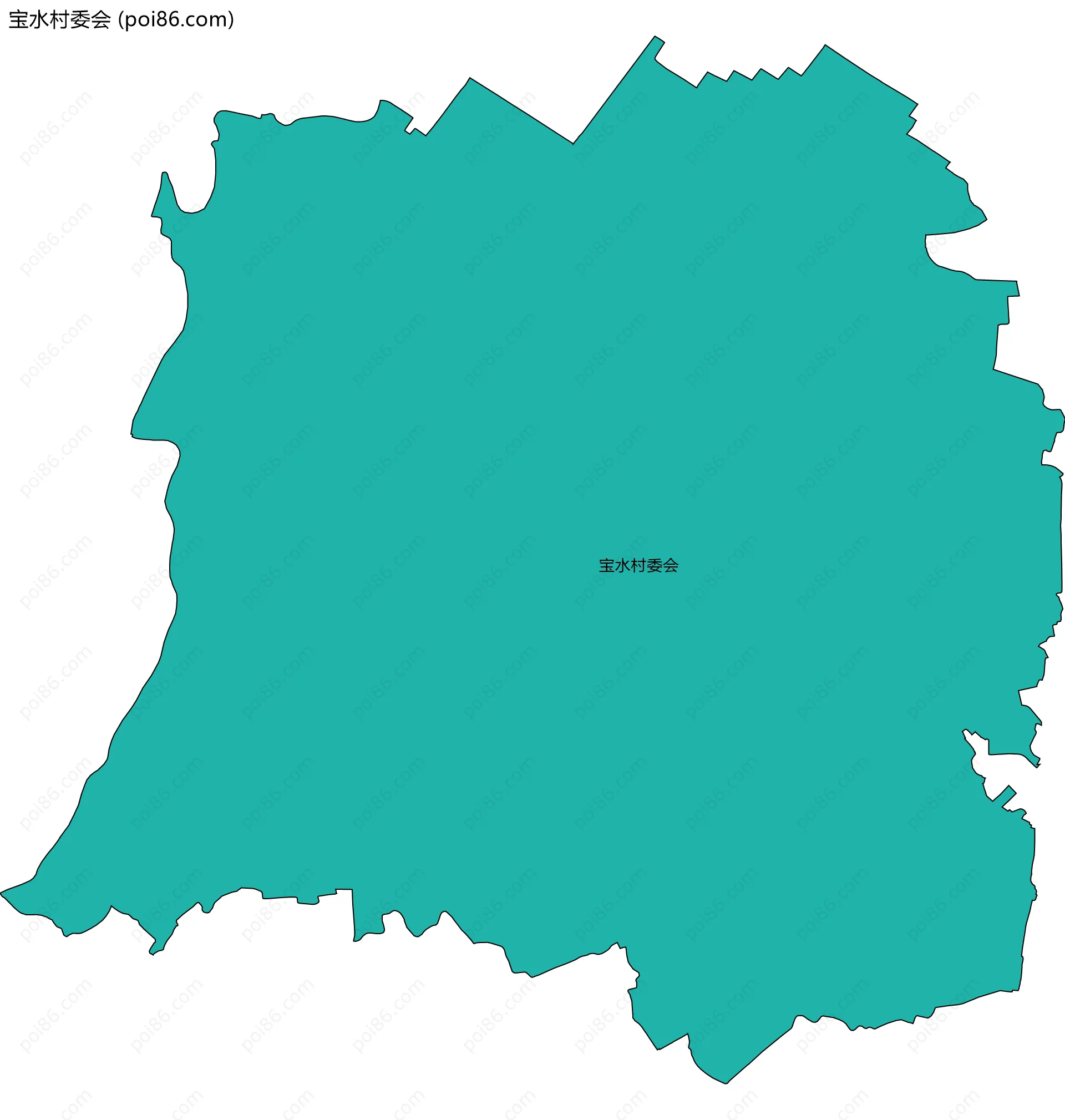 宝水村委会边界地图