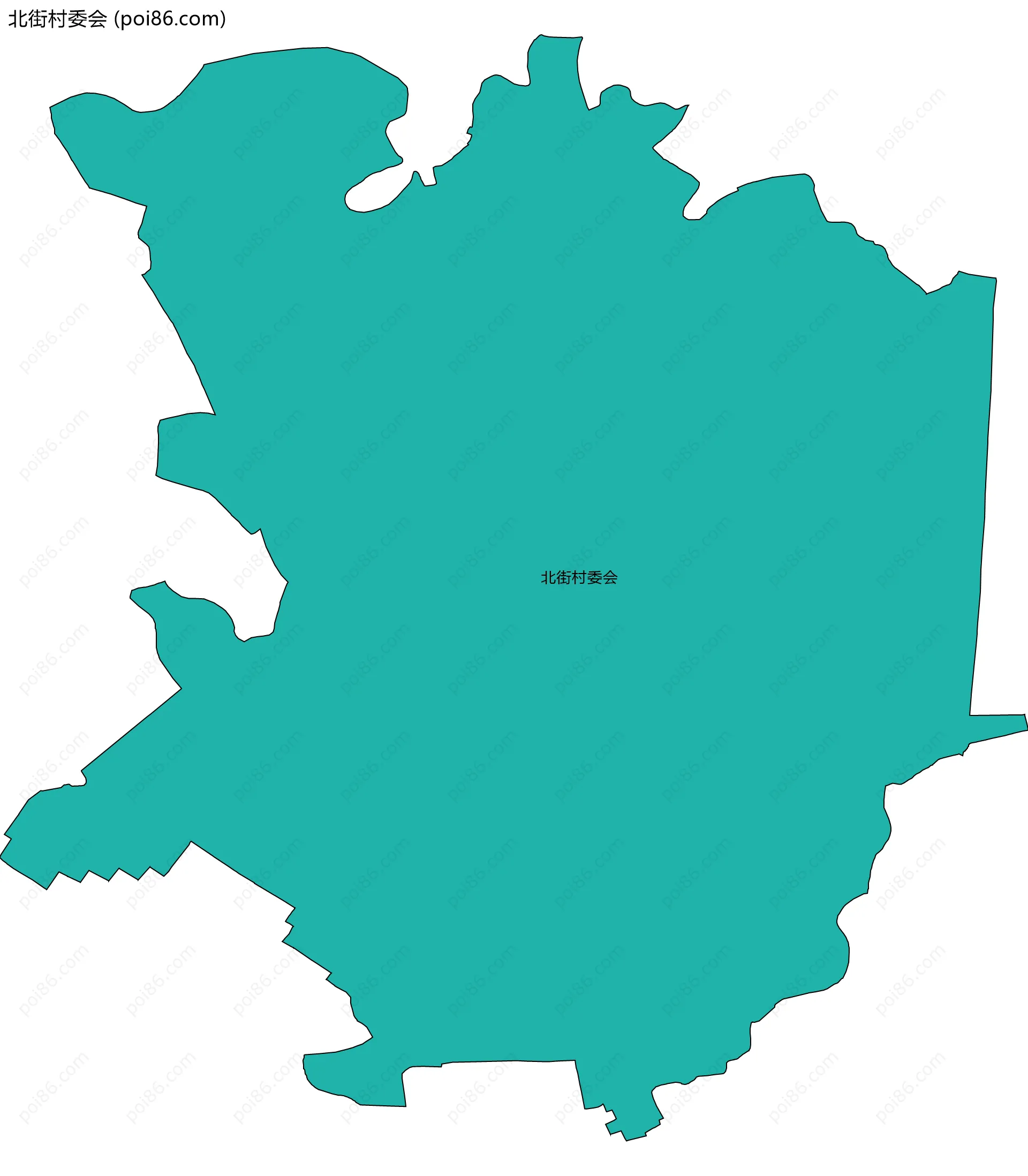 北街村委会边界地图