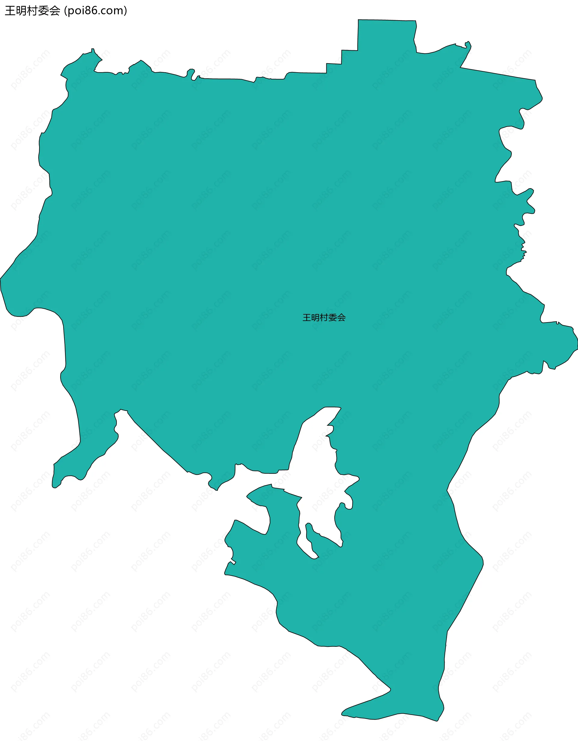 王明村委会边界地图