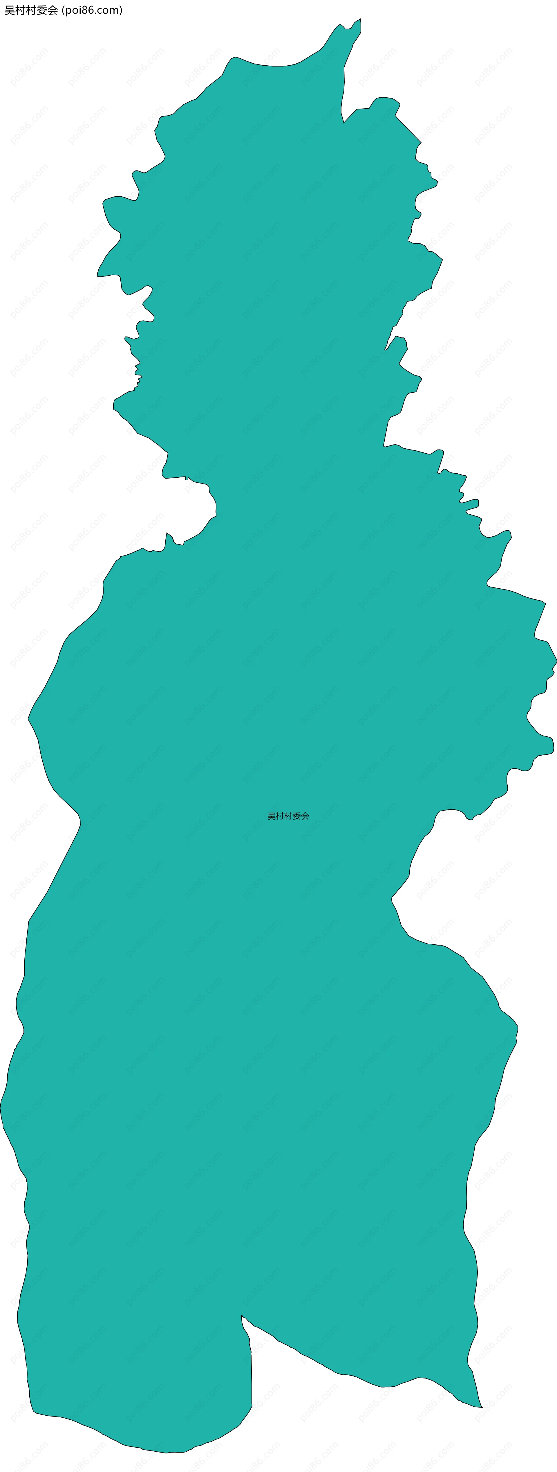 吴村村委会边界地图