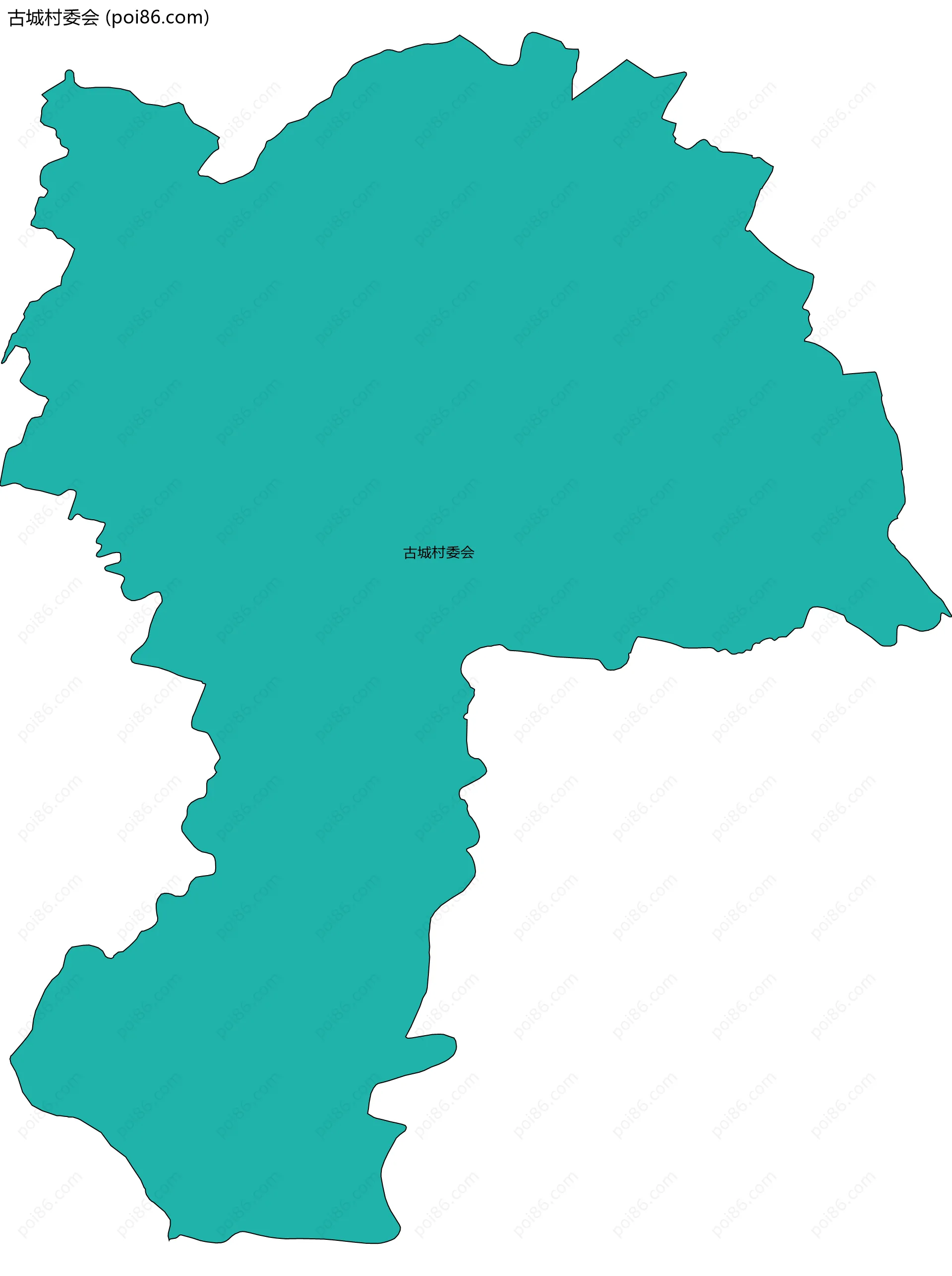 古城村委会边界地图