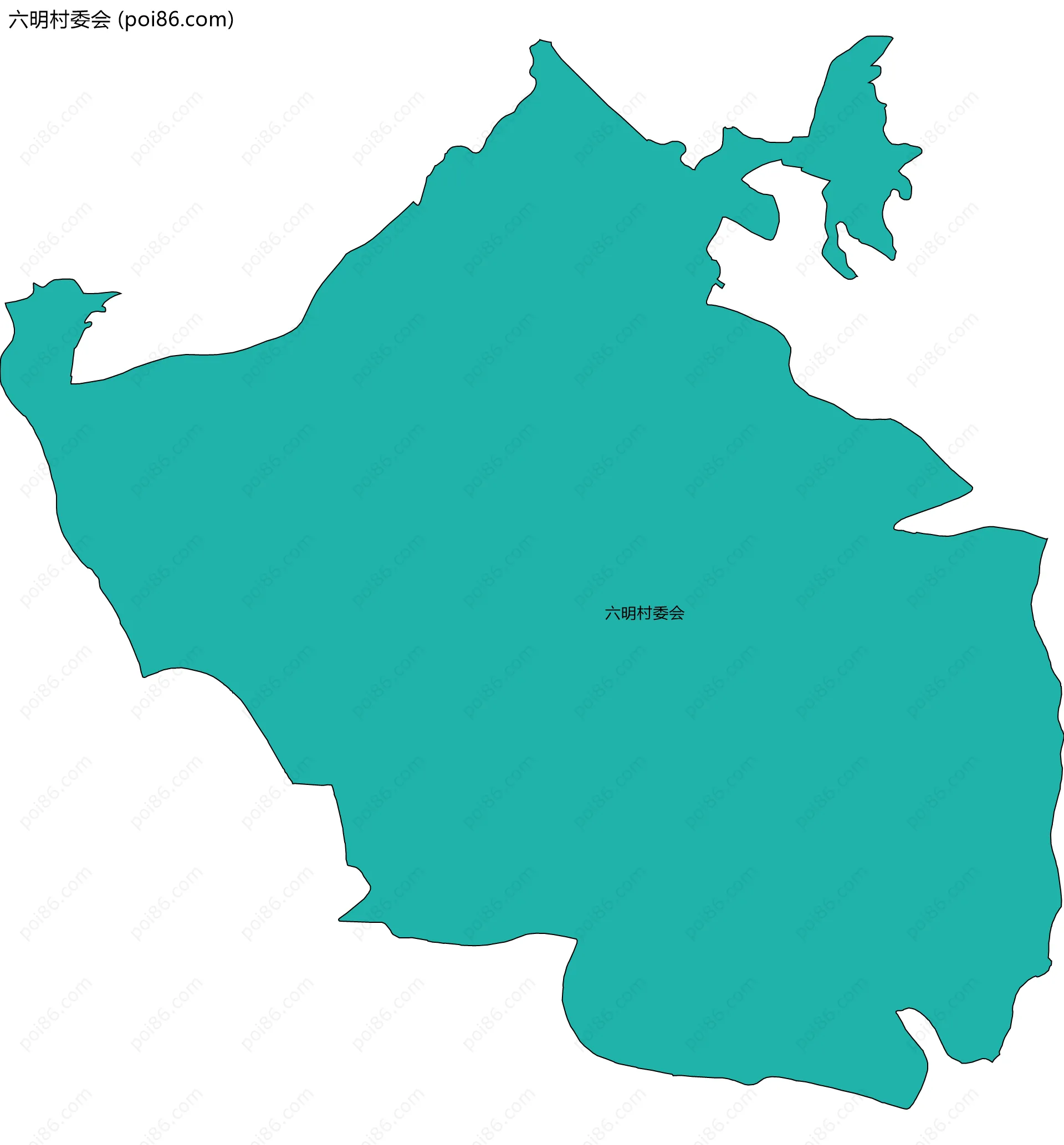 六明村委会边界地图