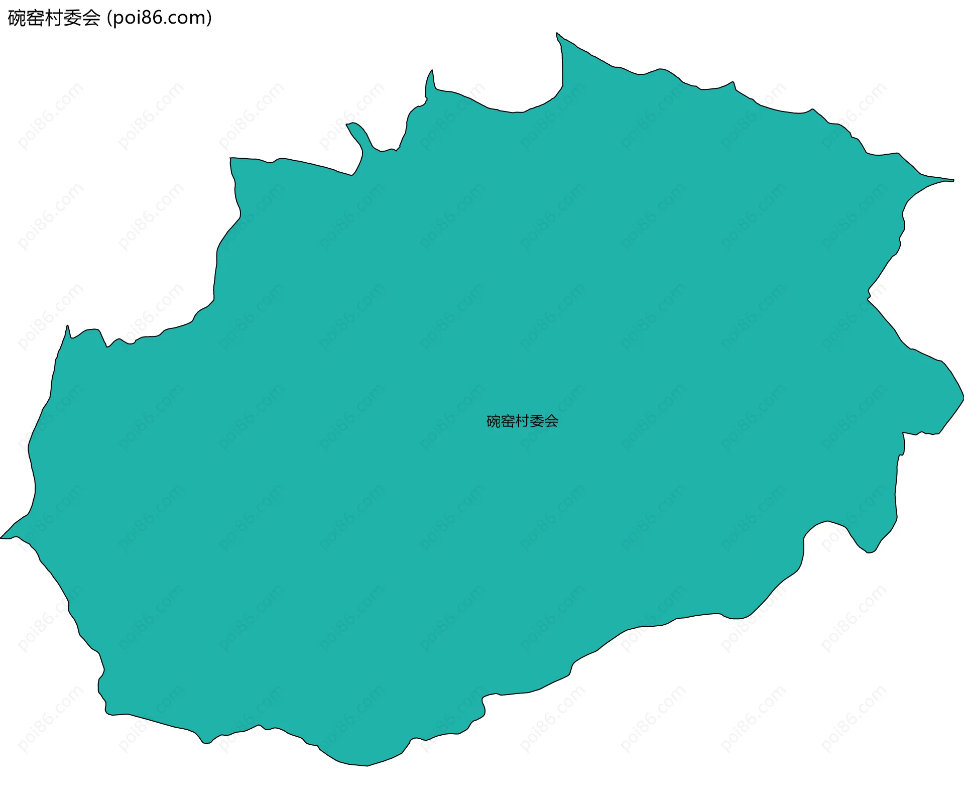 碗窑村委会边界地图