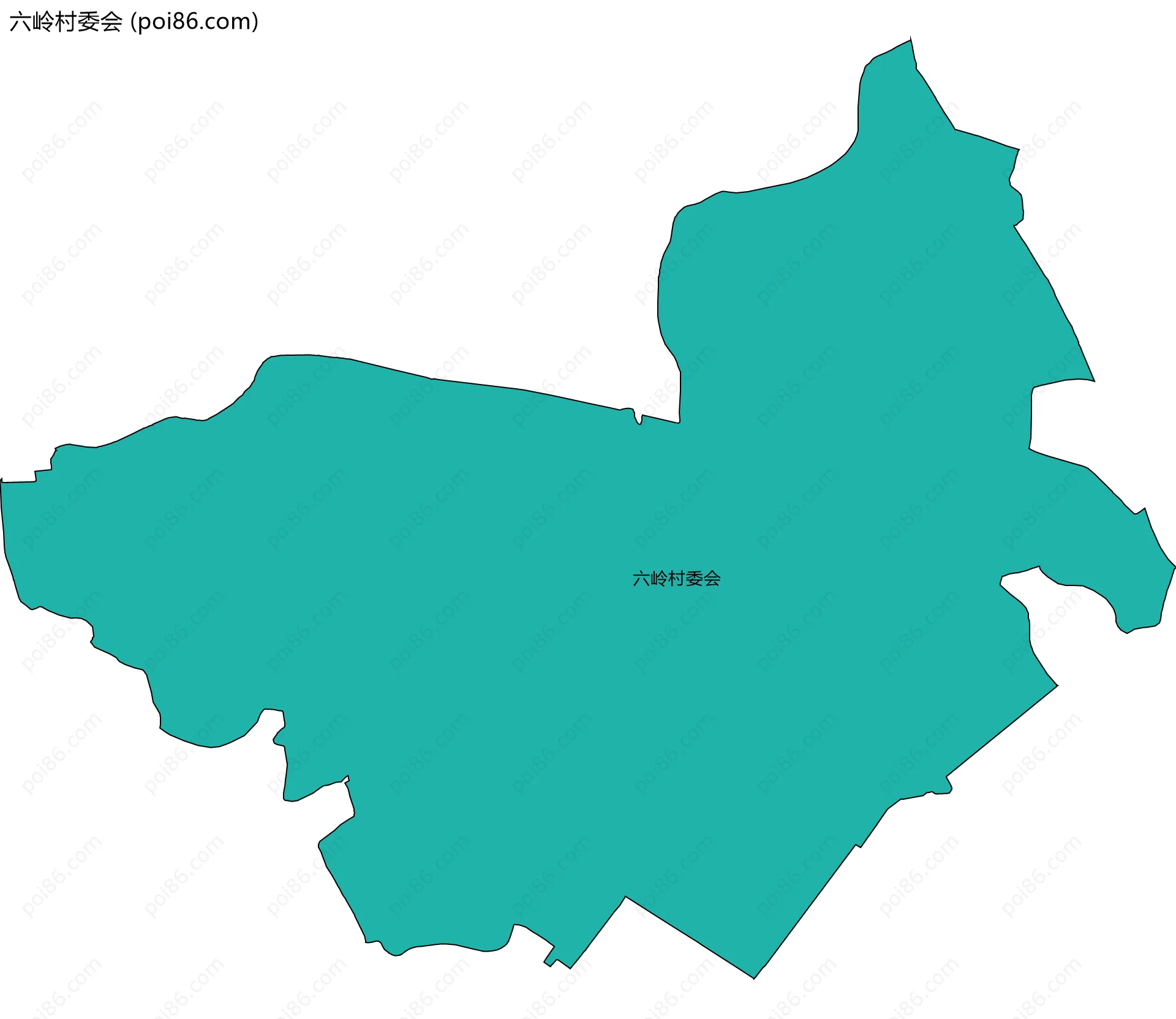 六岭村委会边界地图