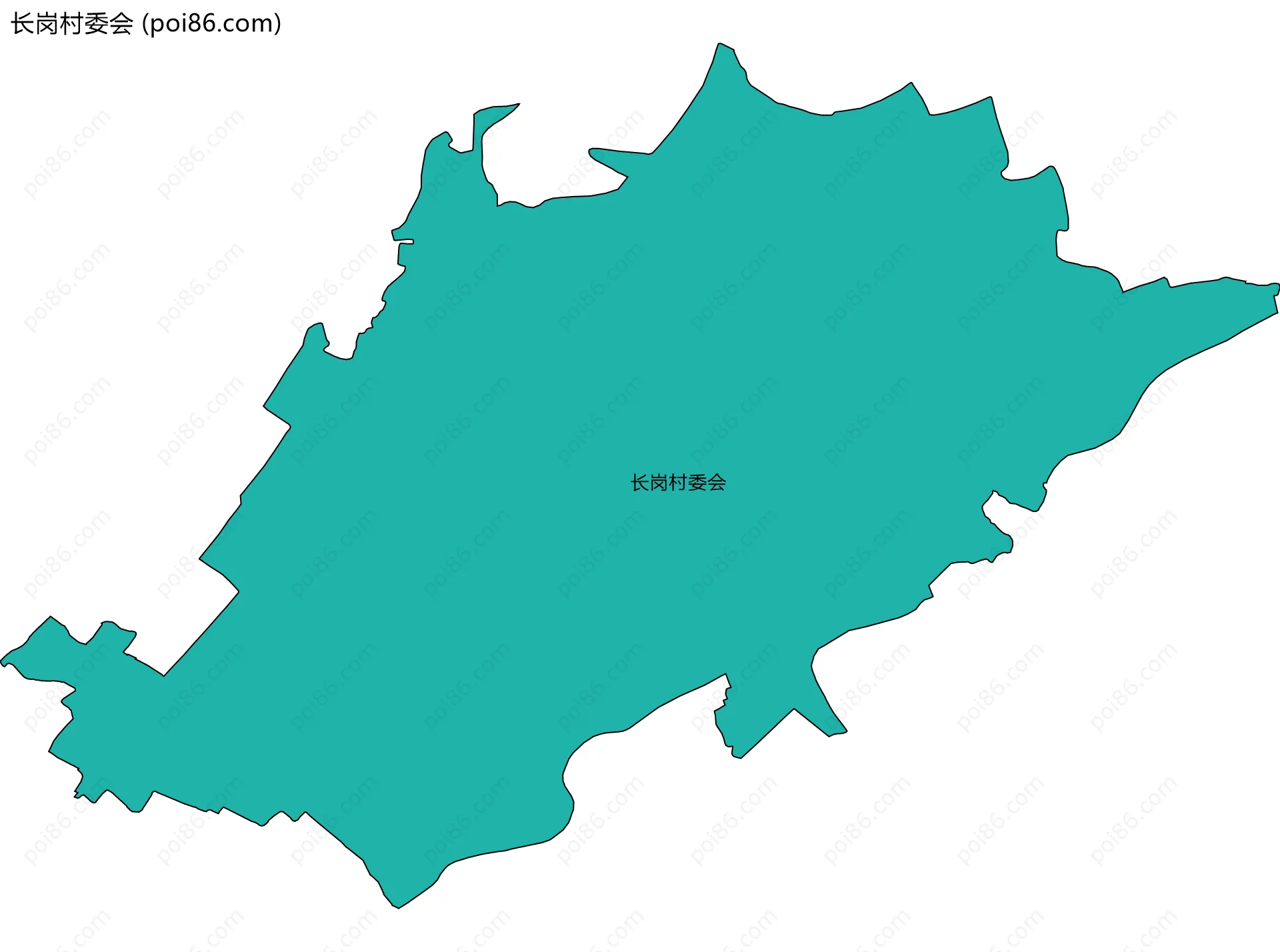 长岗村委会边界地图