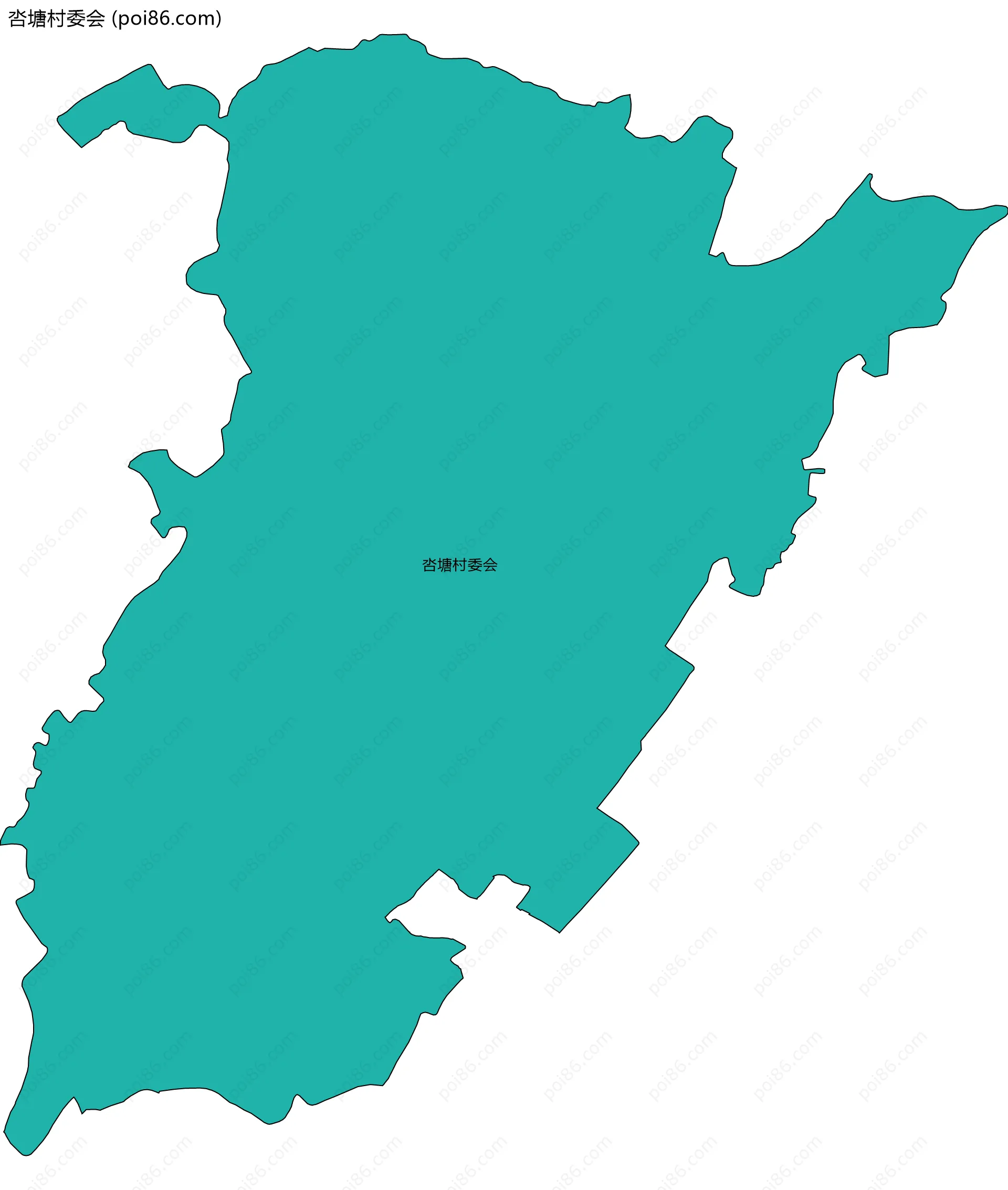 呇塘村委会边界地图