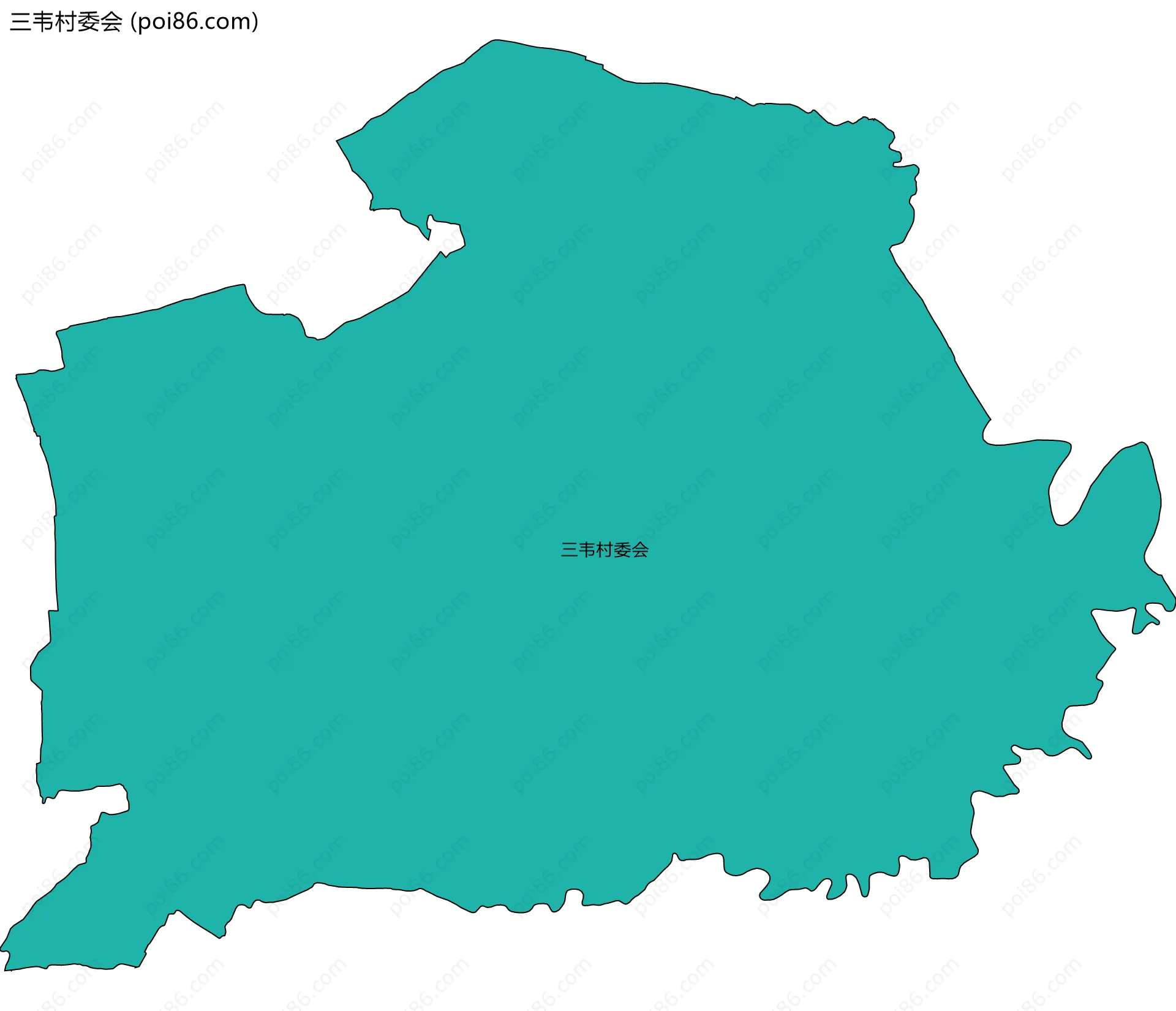 三韦村委会边界地图