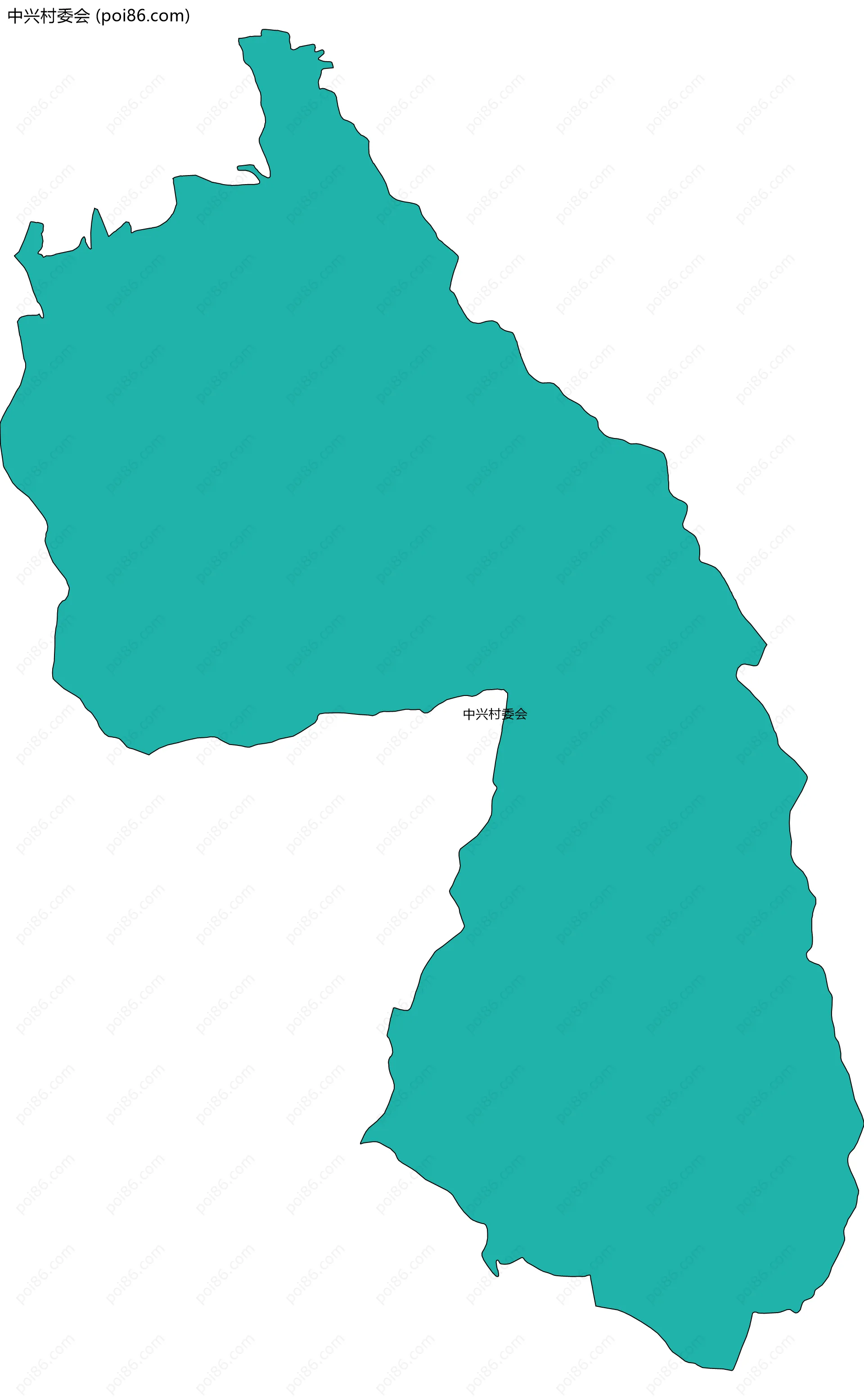 中兴村委会边界地图