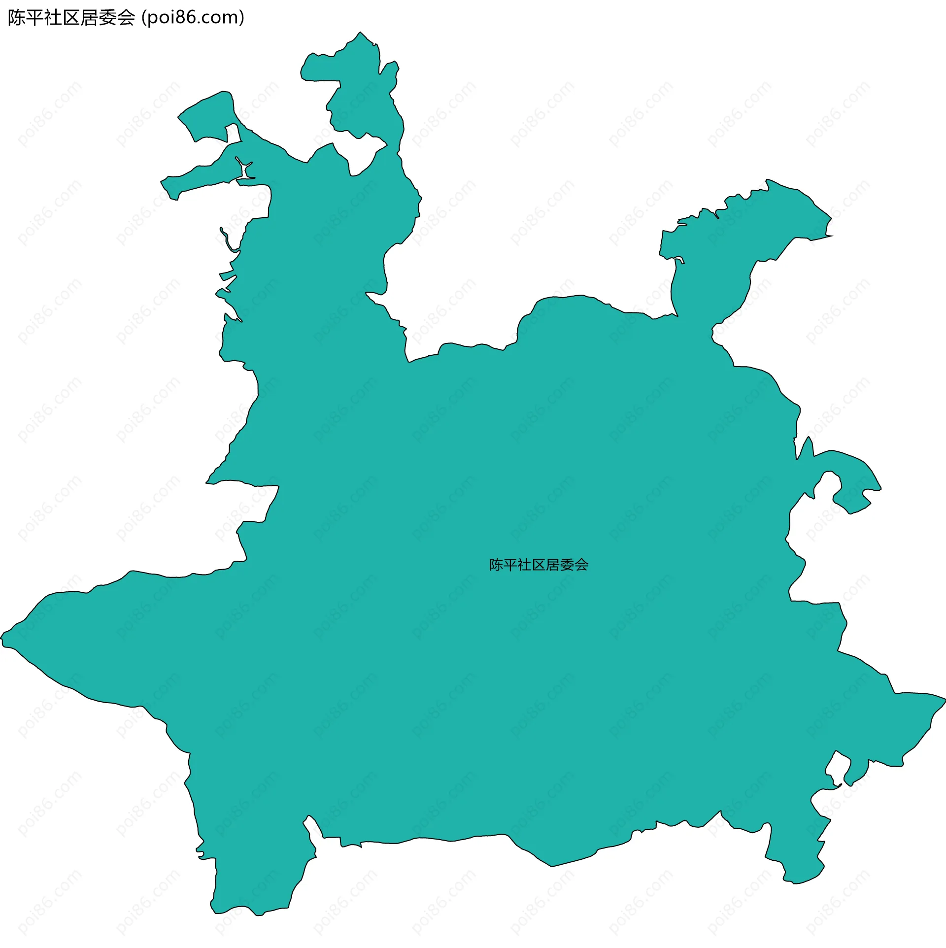 陈平社区居委会边界地图