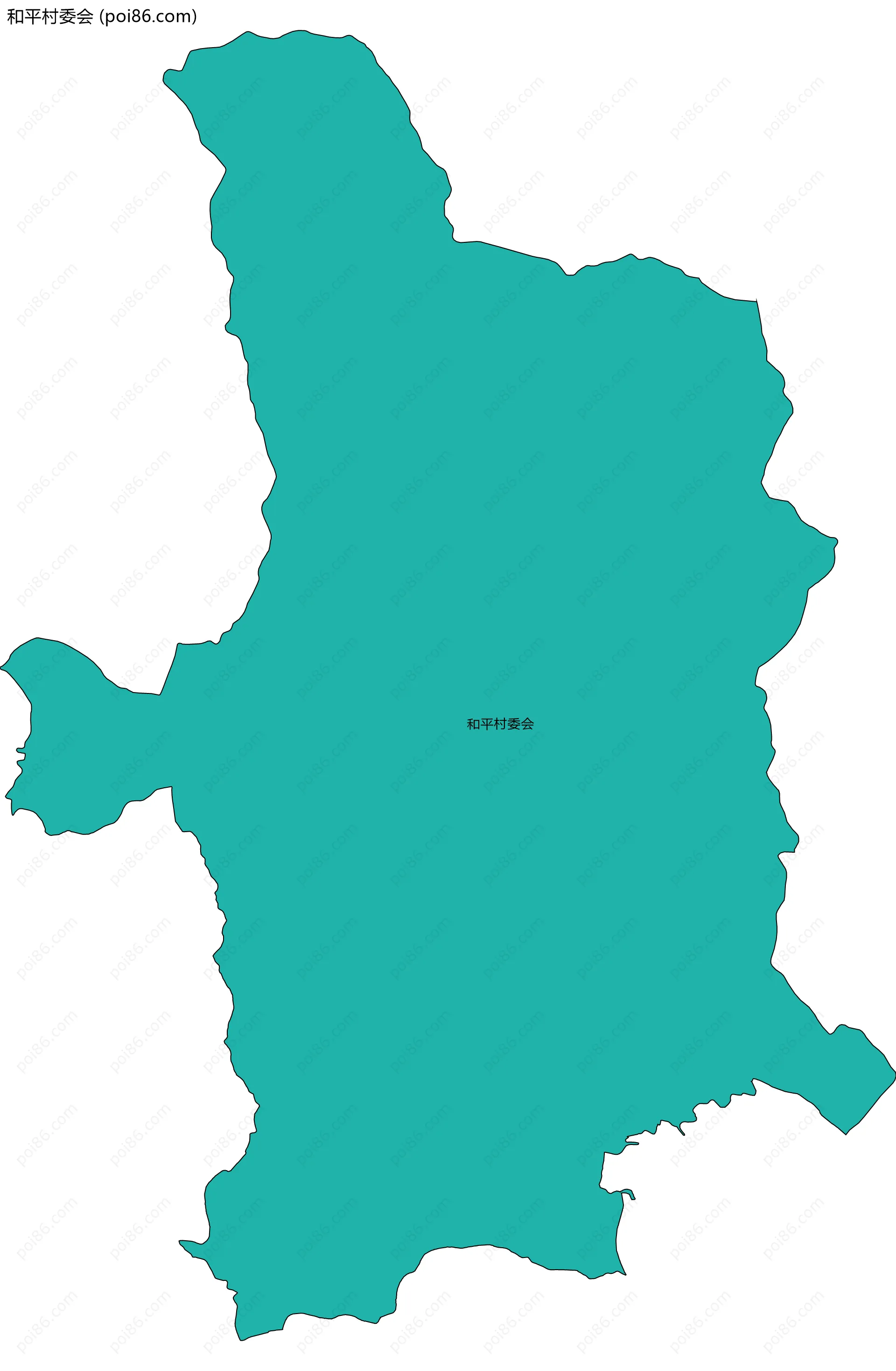 和平村委会边界地图