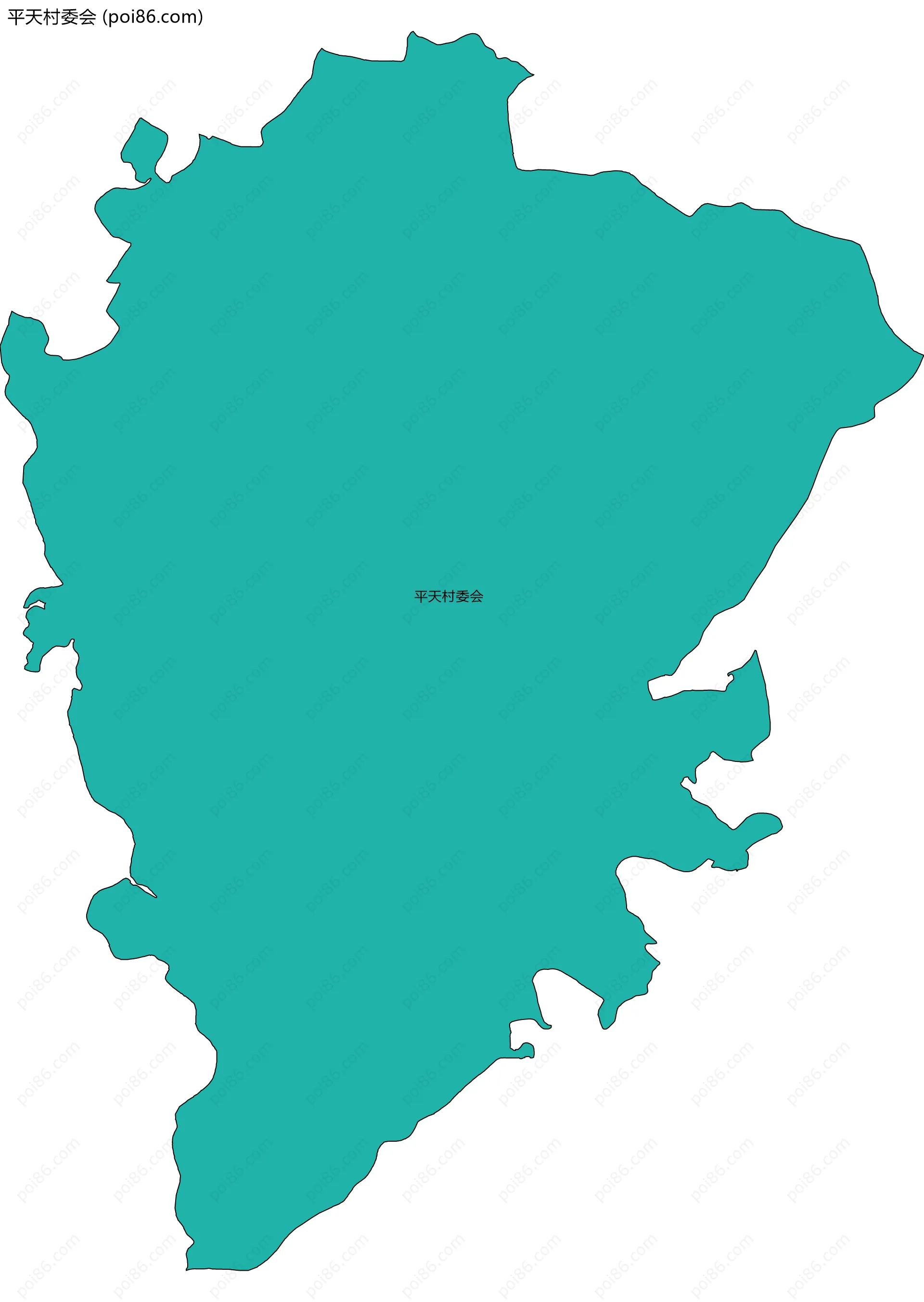 平天村委会边界地图