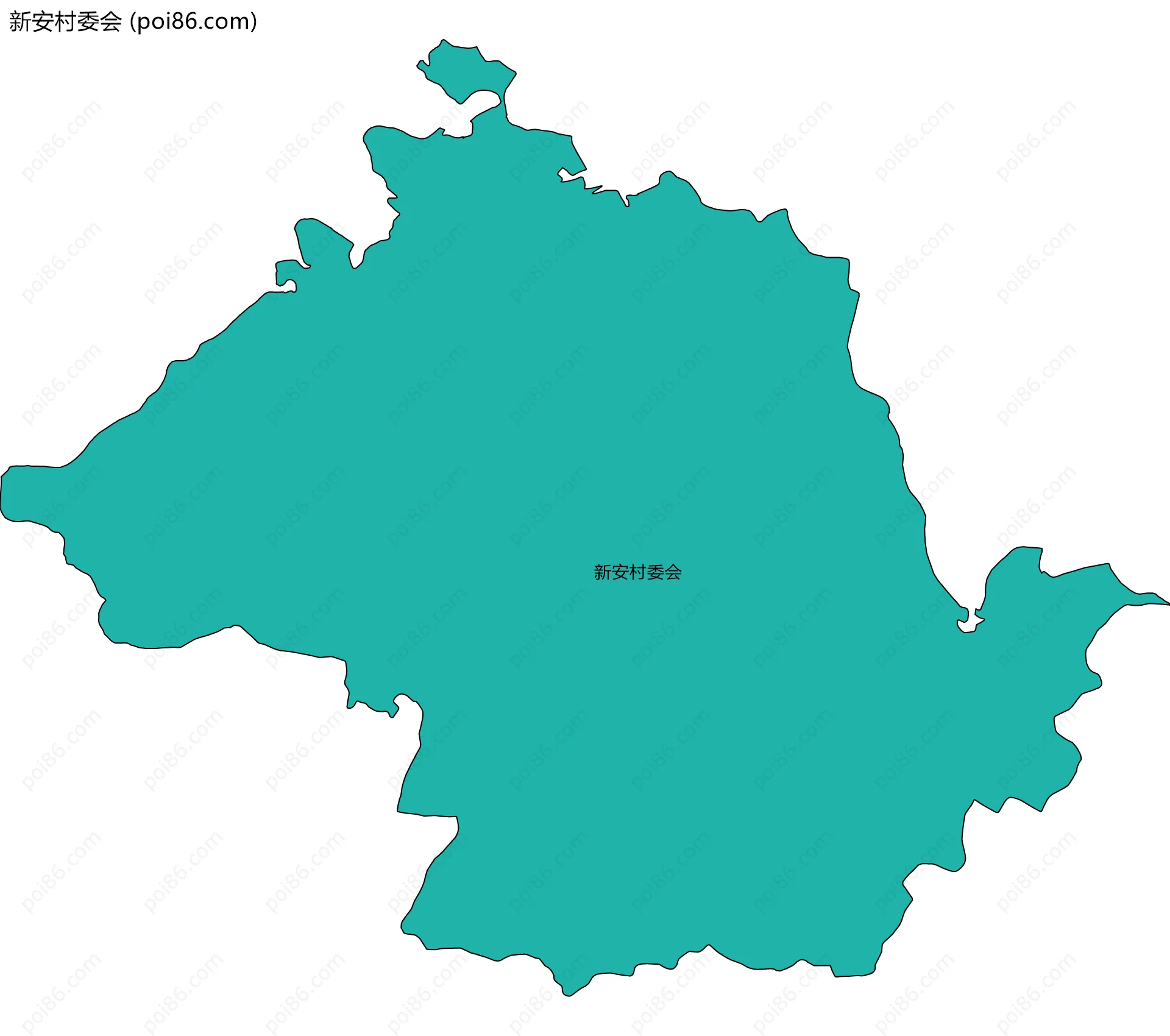 新安村委会边界地图