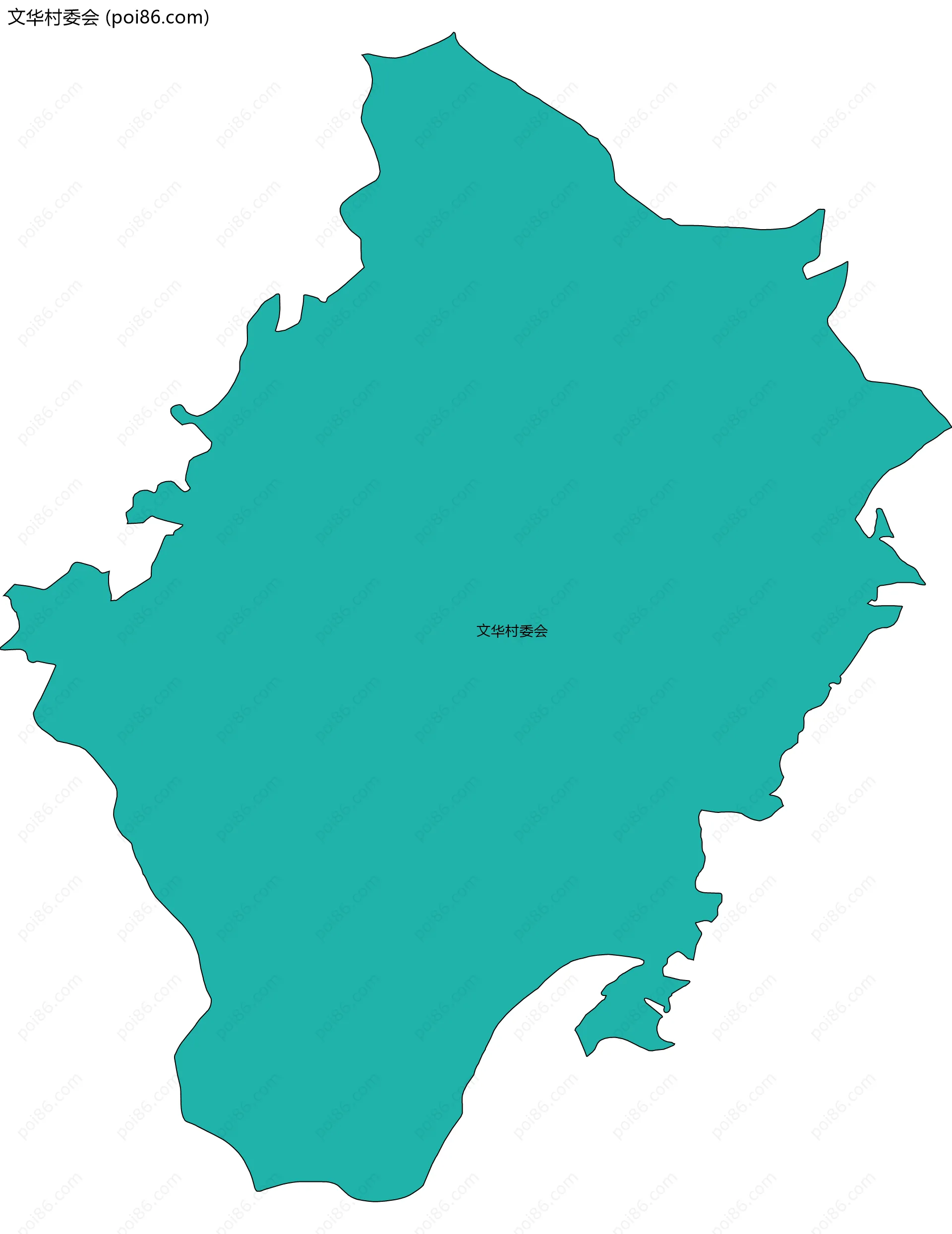 文华村委会边界地图