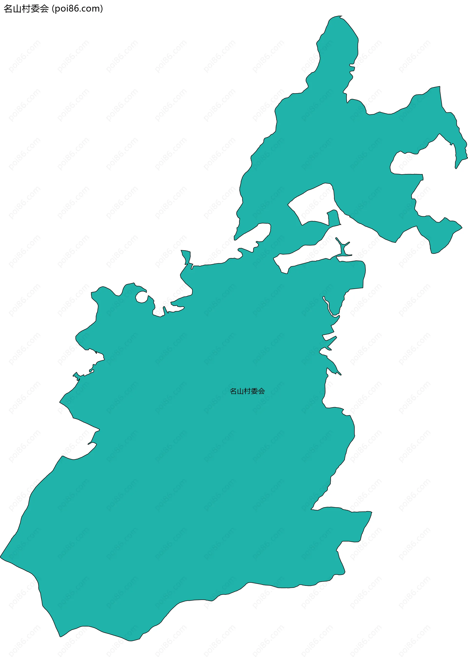名山村委会边界地图