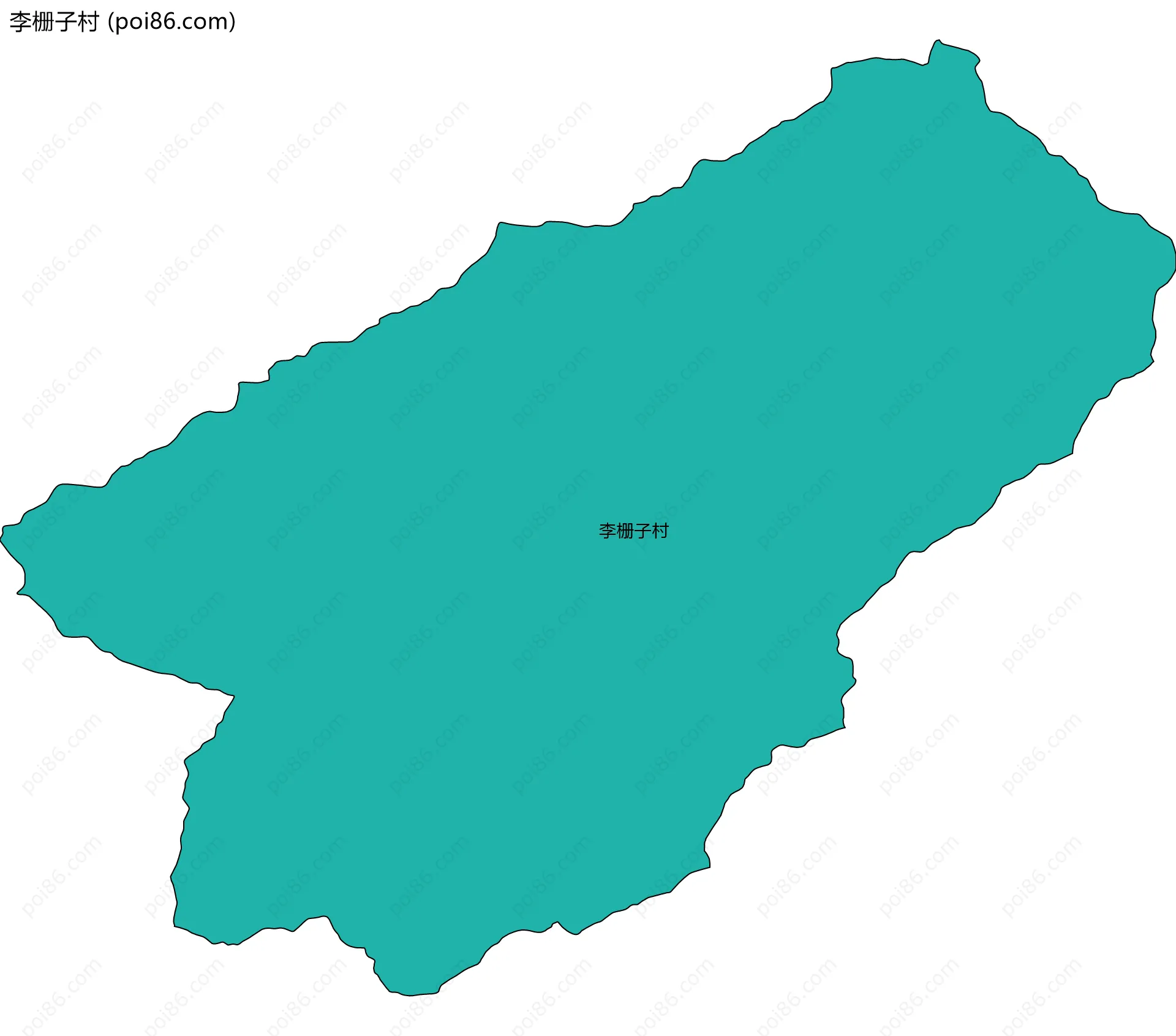 李栅子村边界地图