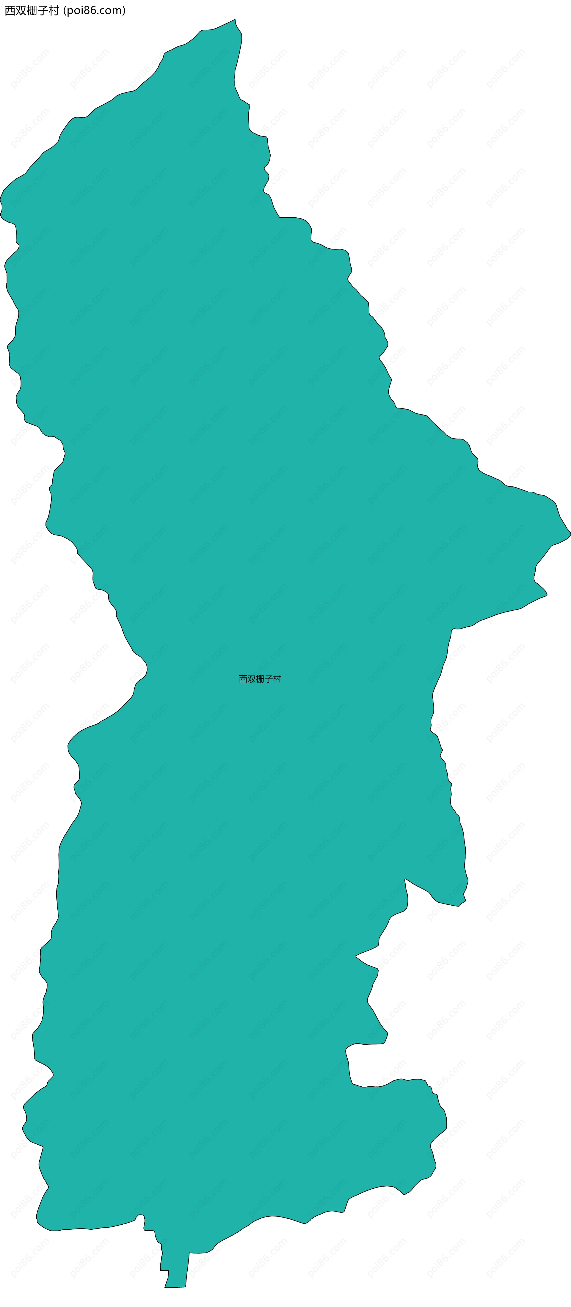 西双栅子村边界地图