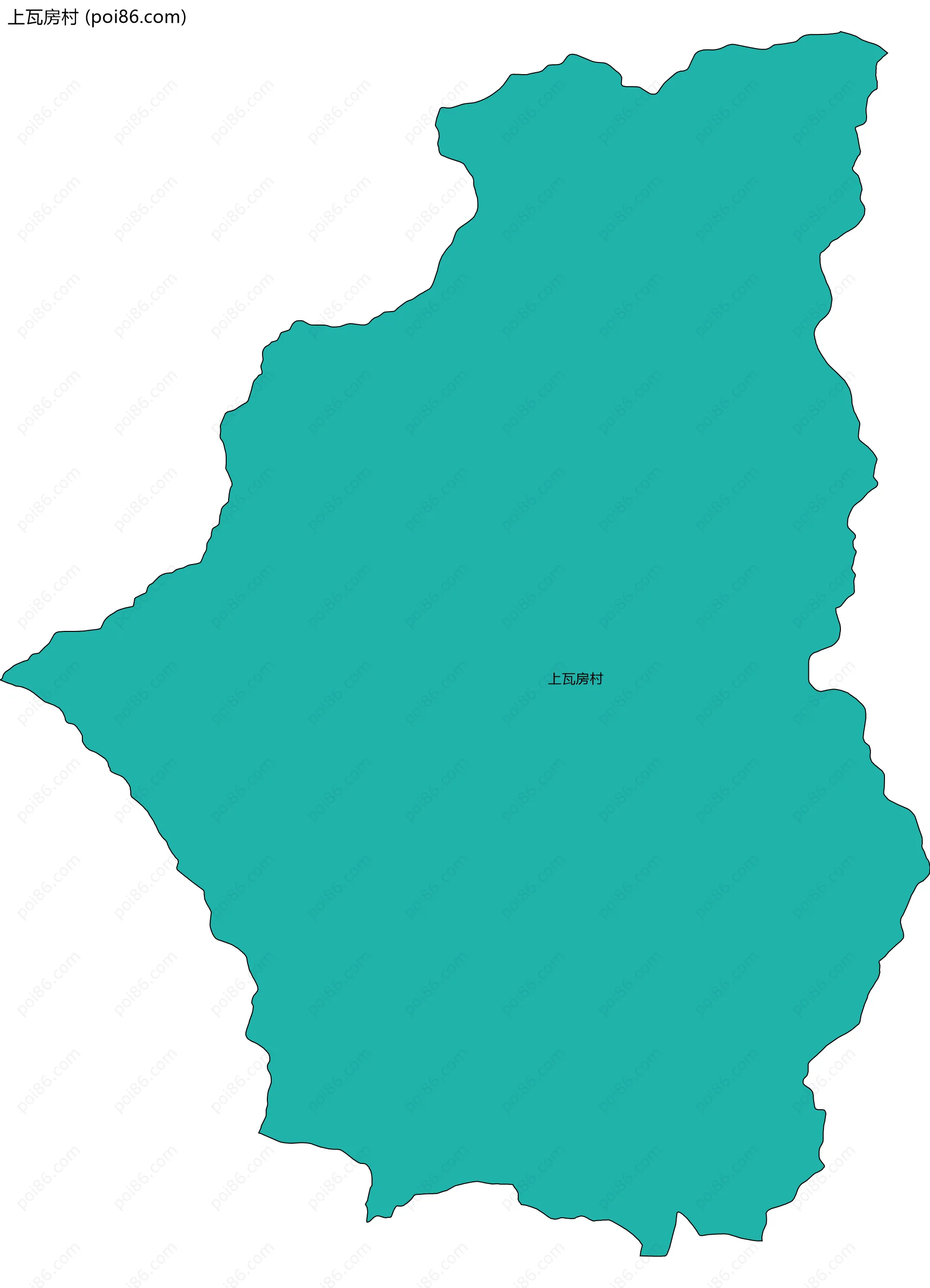 上瓦房村边界地图