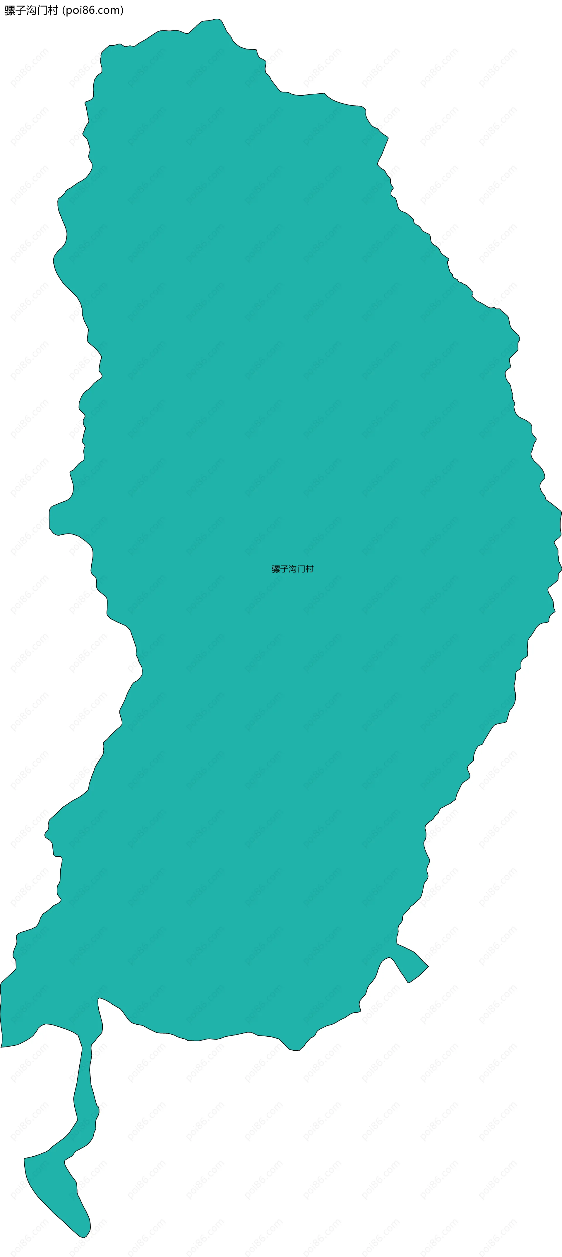 骡子沟门村边界地图