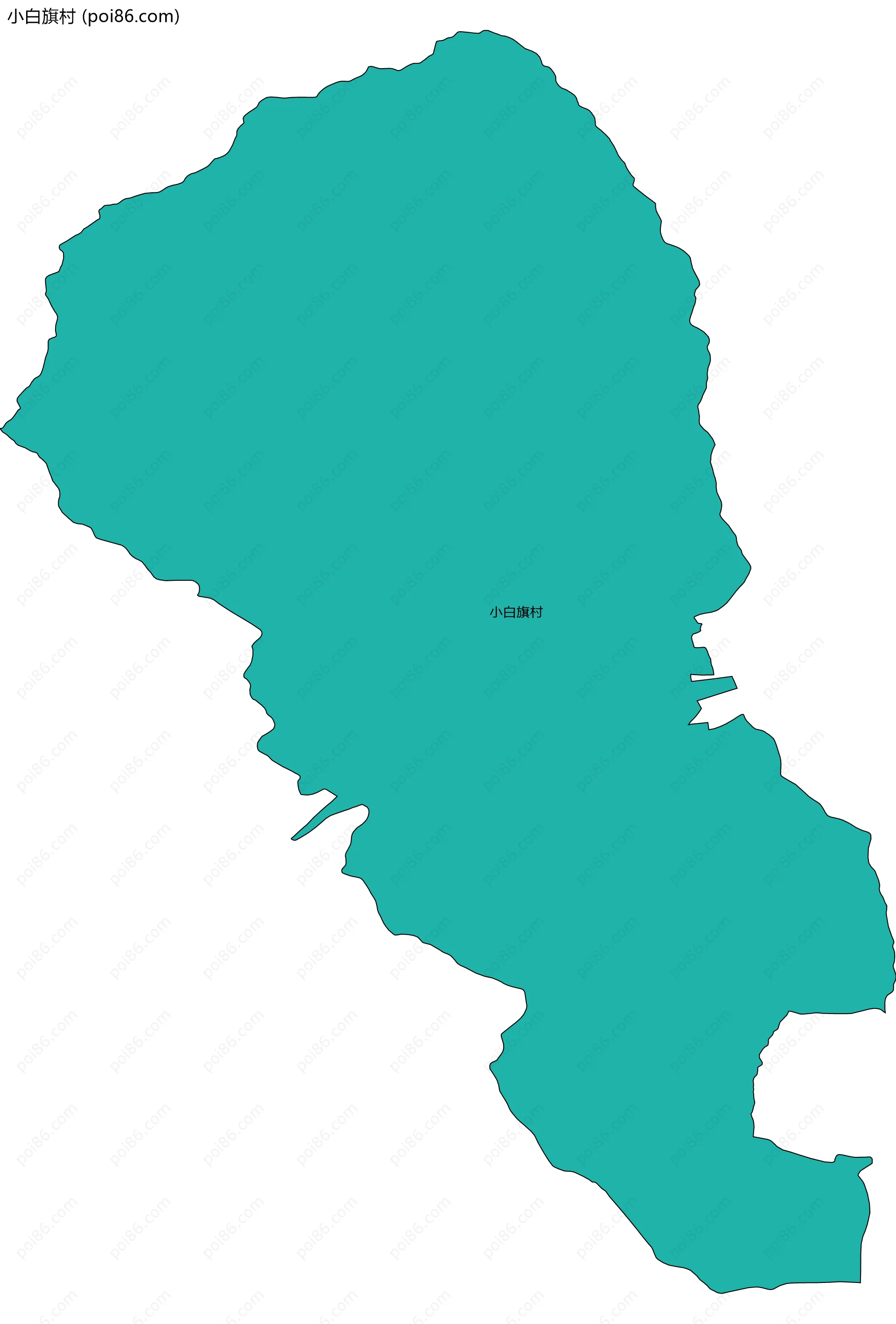 小白旗村边界地图