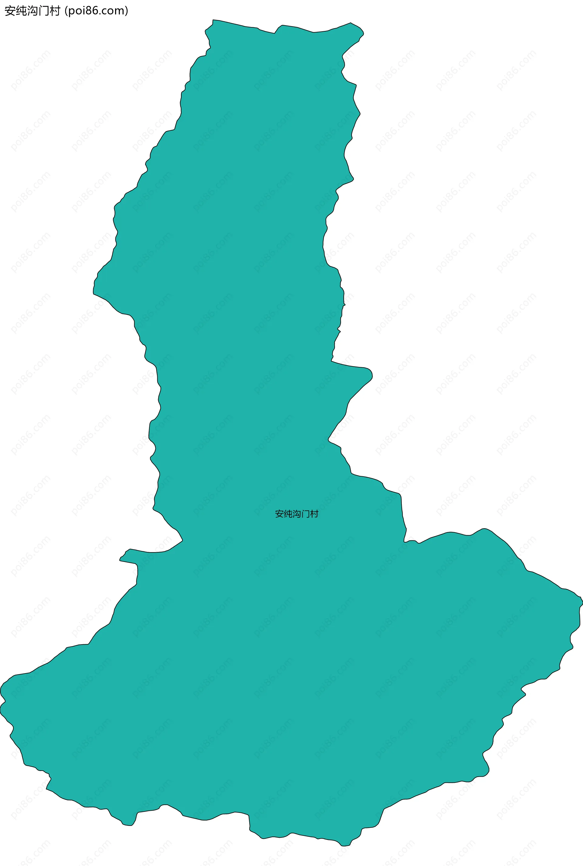 安纯沟门村边界地图