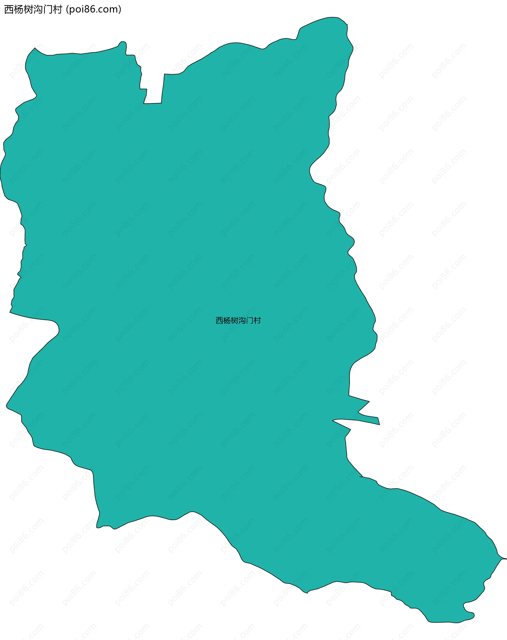 西杨树沟门村边界地图