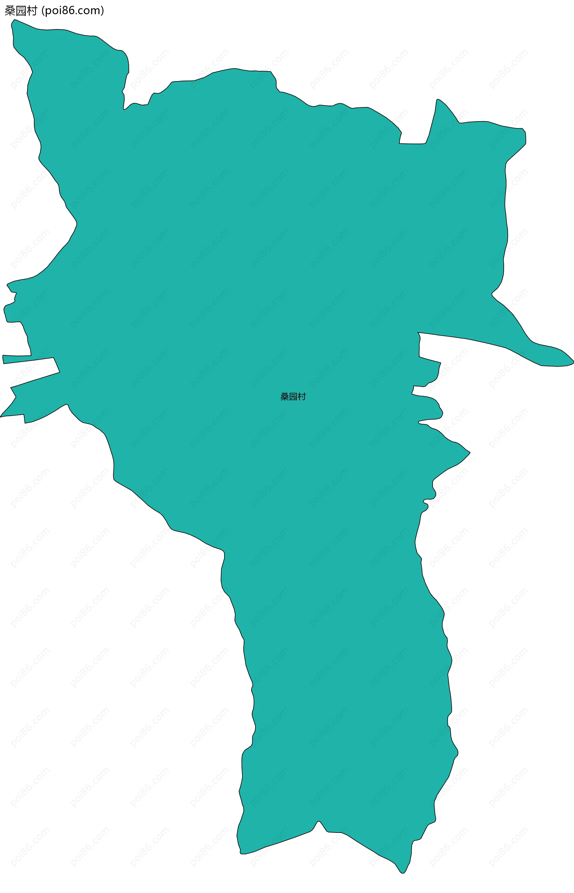 桑园村边界地图