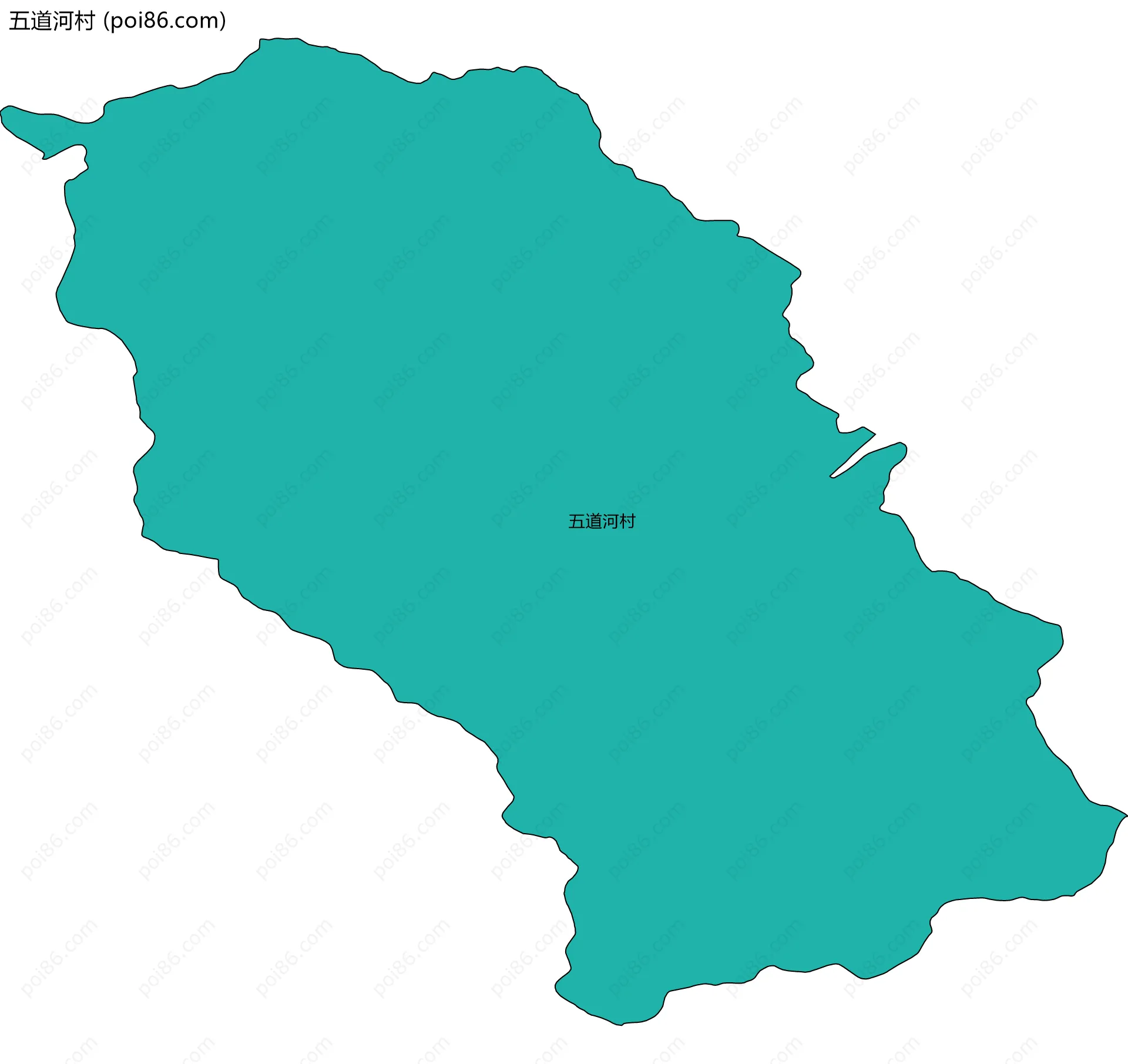 五道河村边界地图