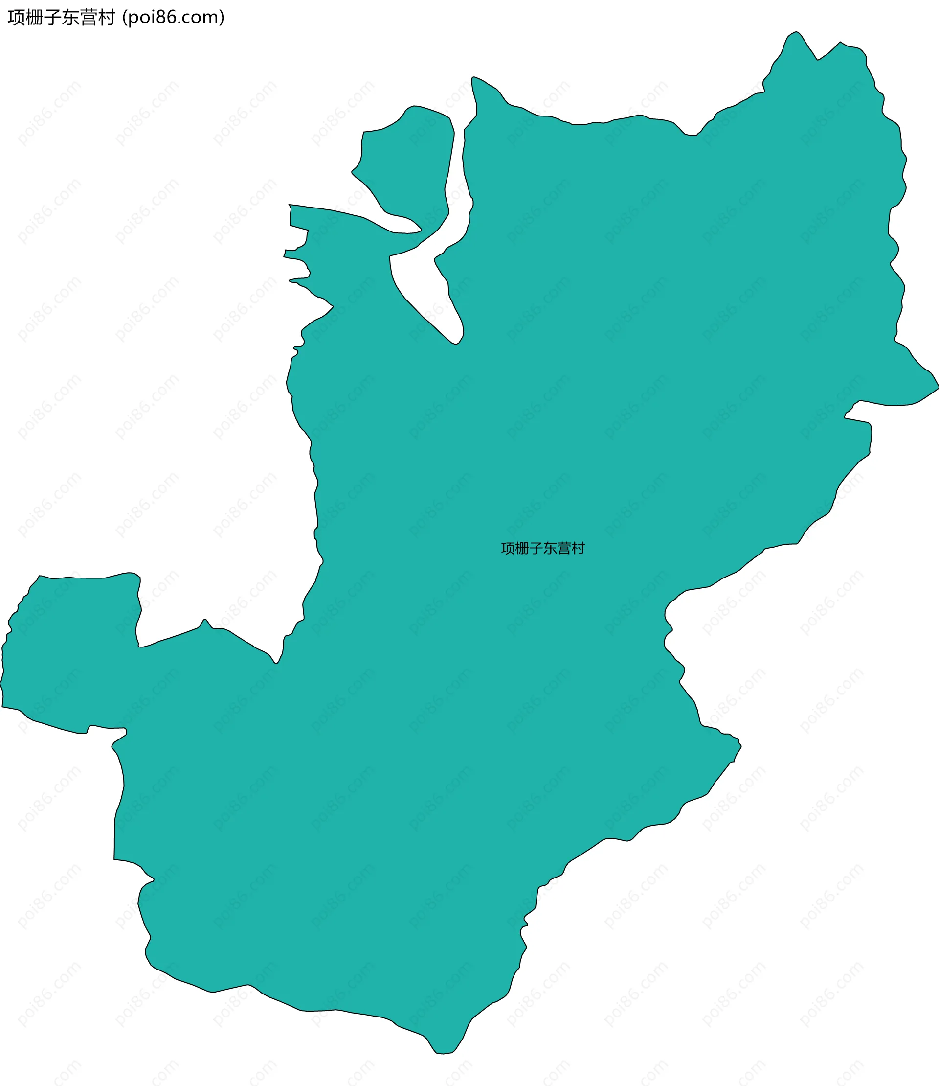 项栅子东营村边界地图