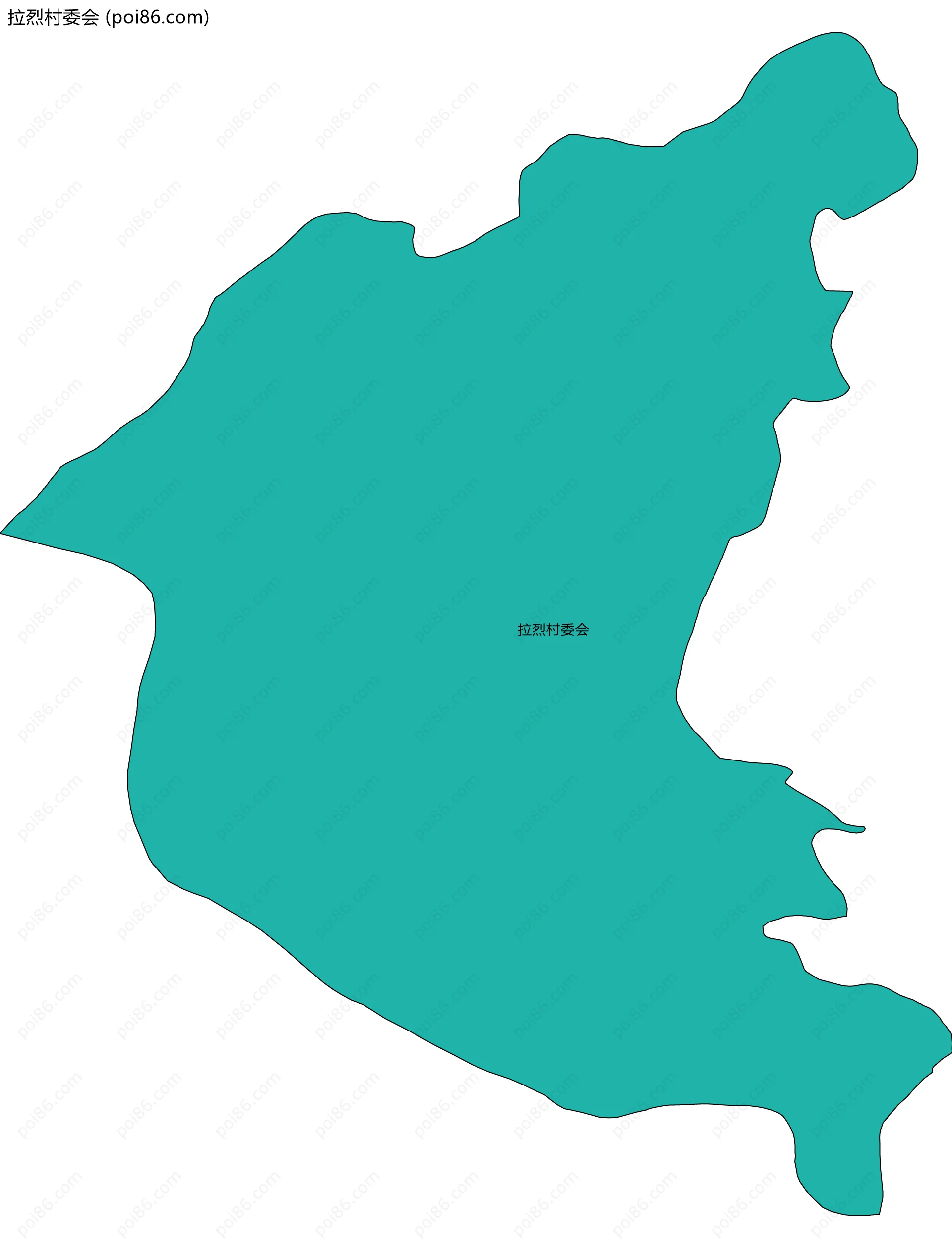 拉烈村委会边界地图