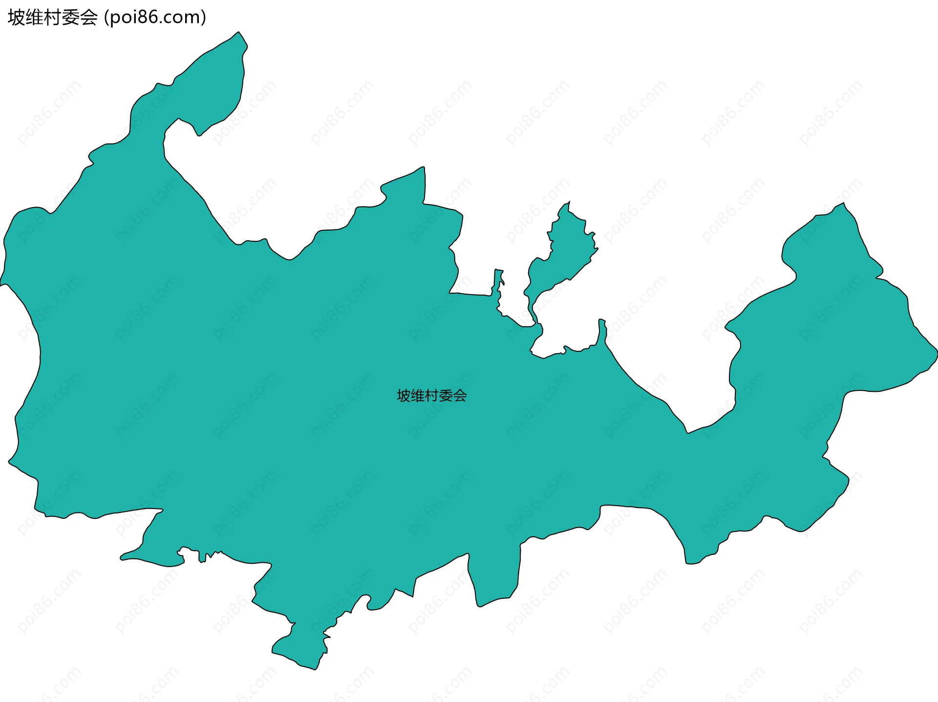 坡维村委会边界地图