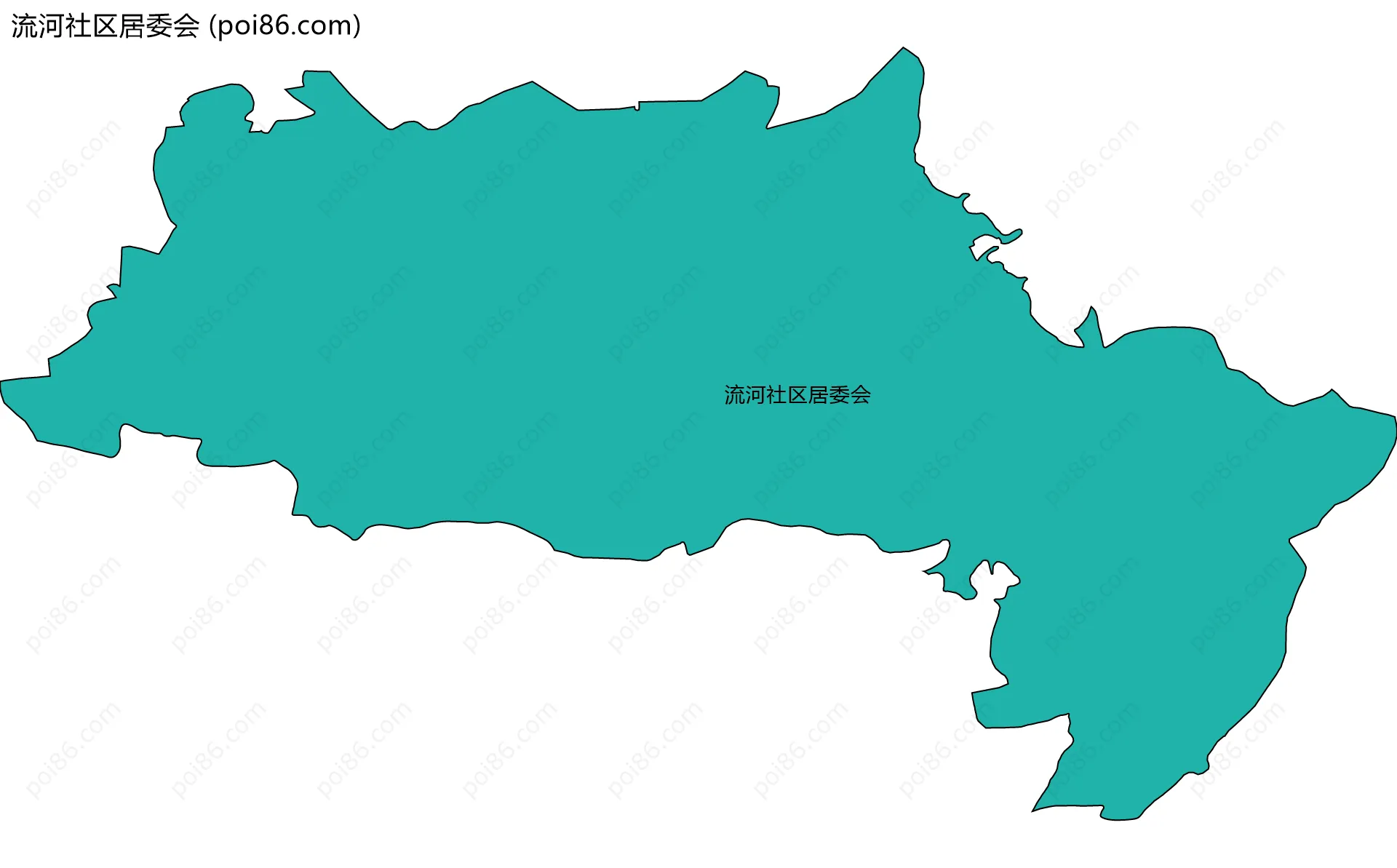 流河社区居委会边界地图