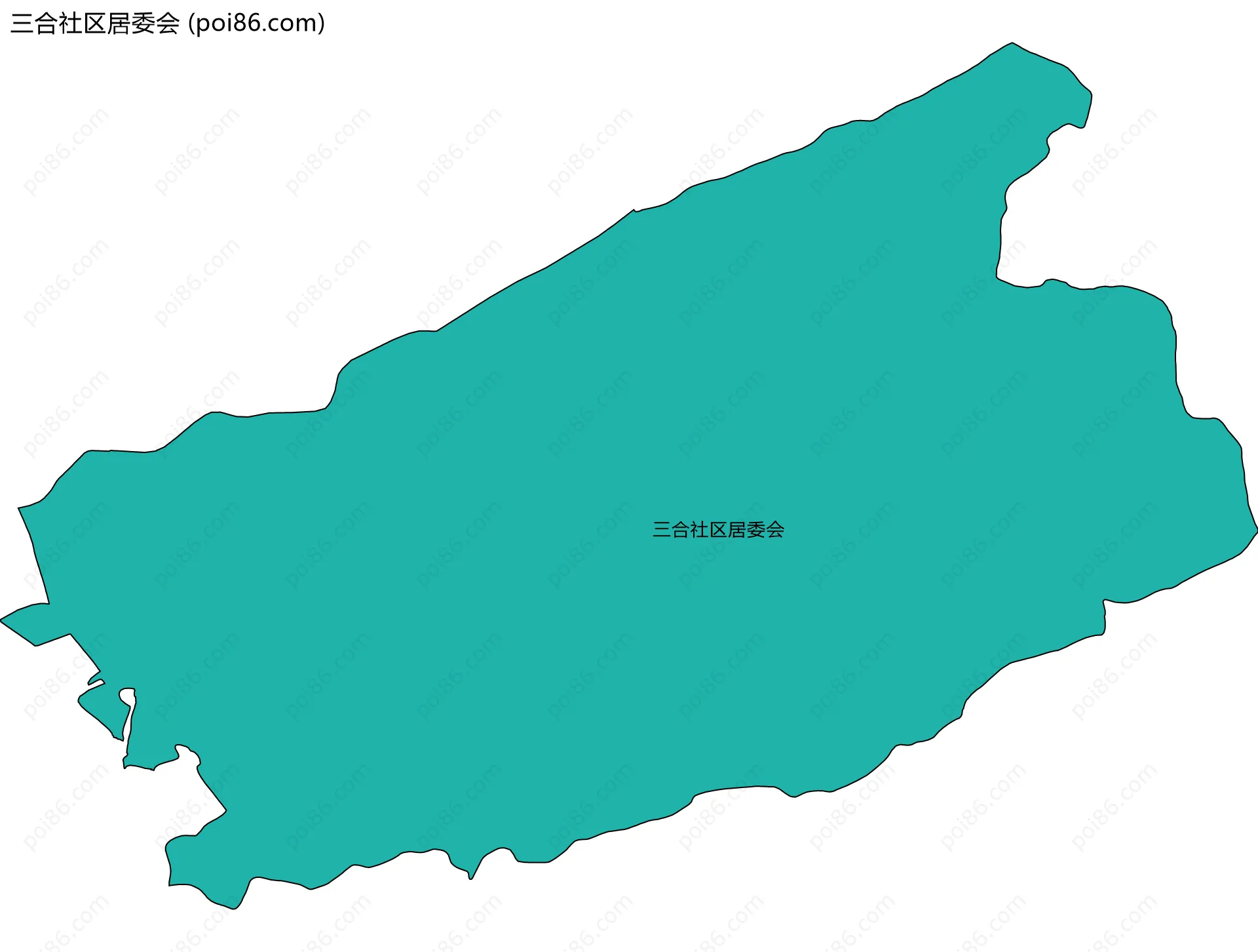 三合社区居委会边界地图