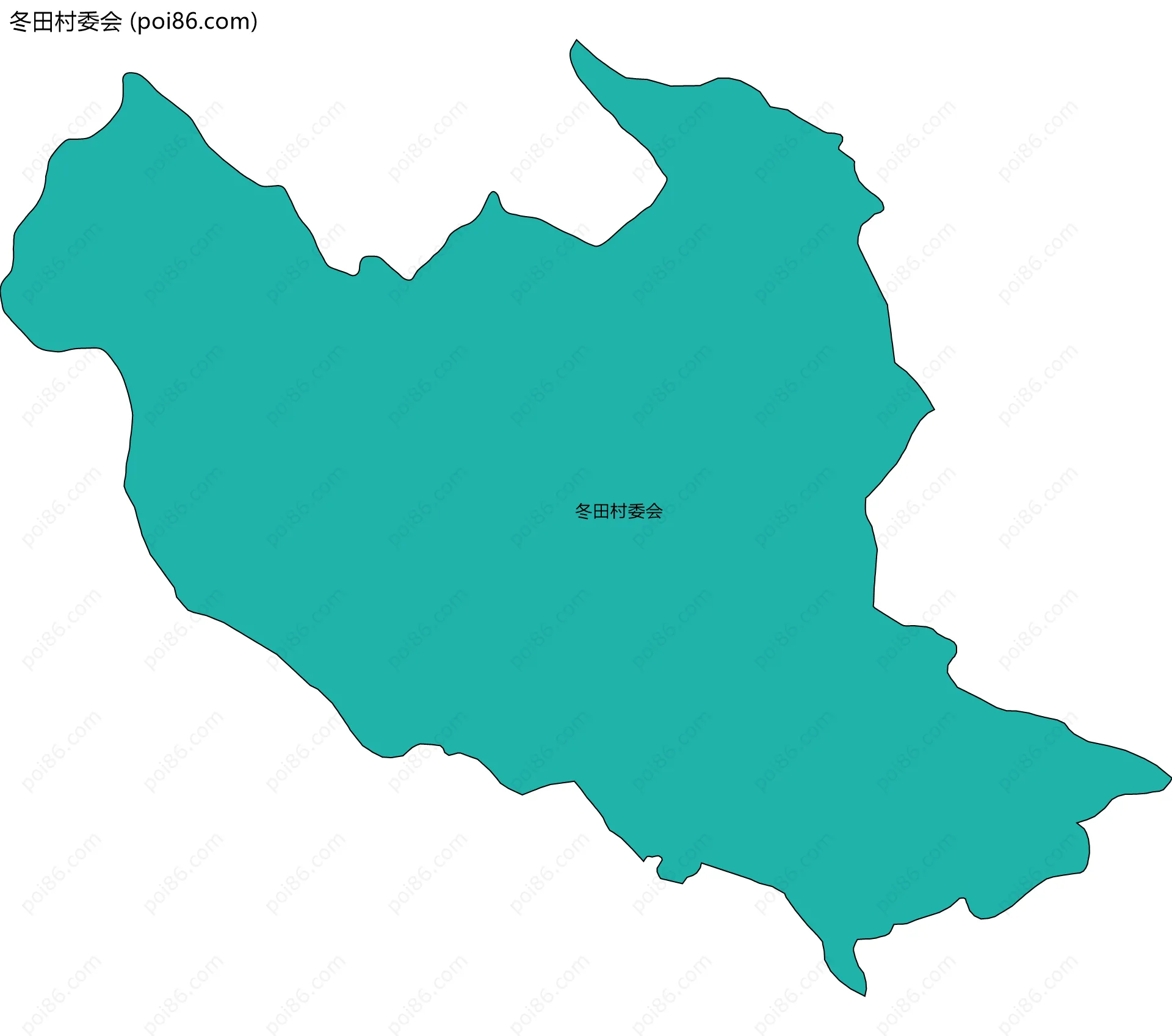 冬田村委会边界地图