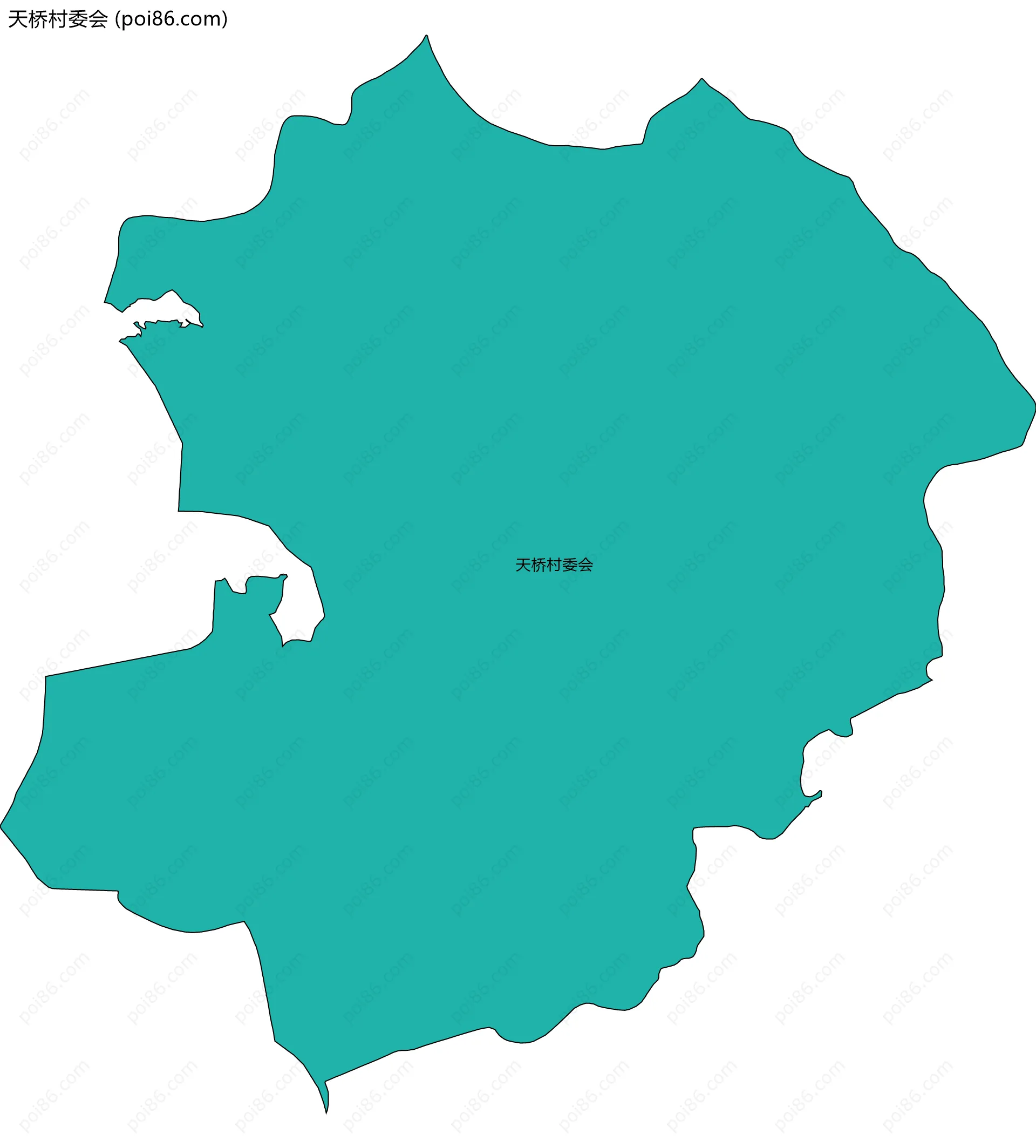天桥村委会边界地图