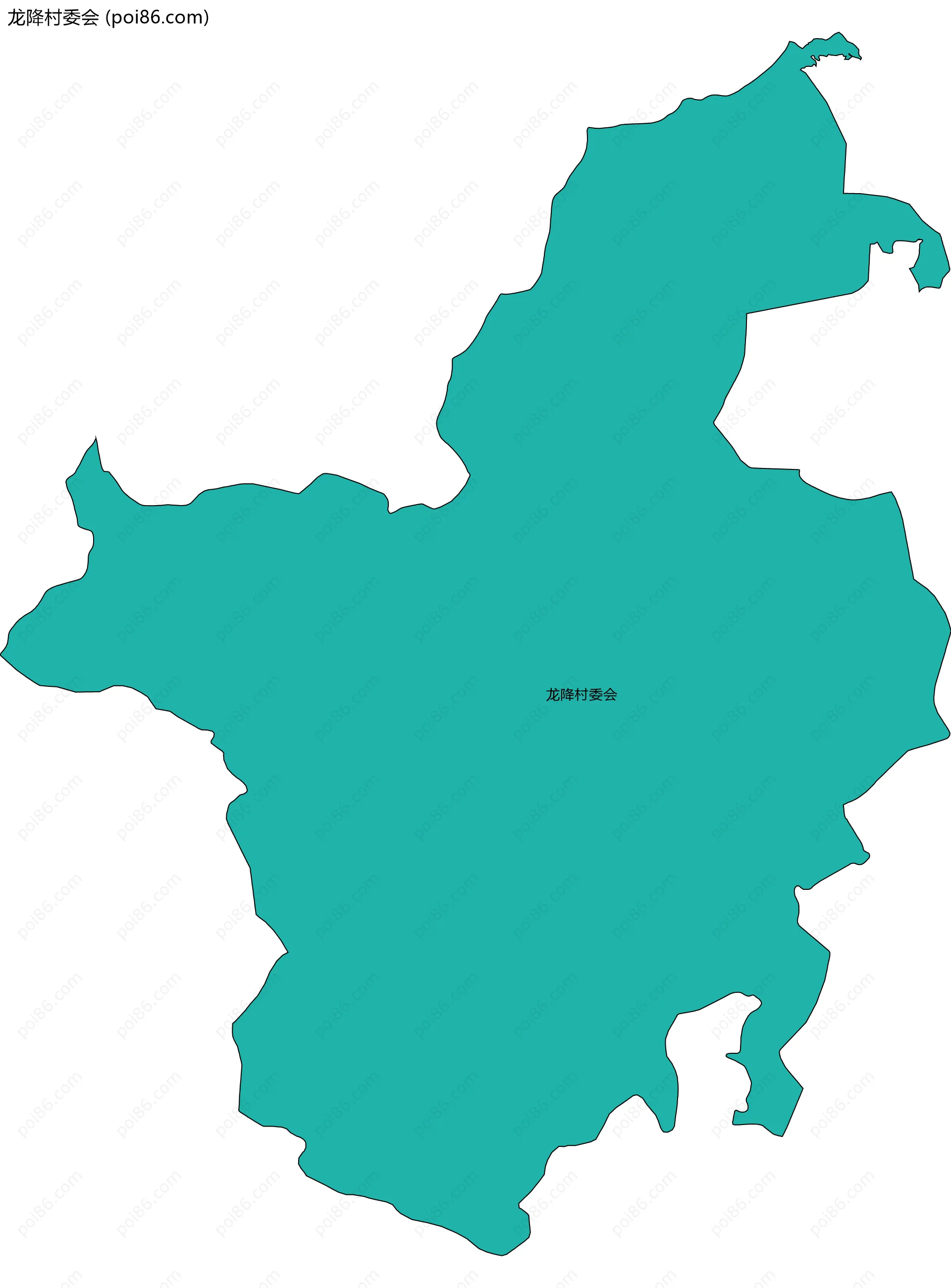 龙降村委会边界地图