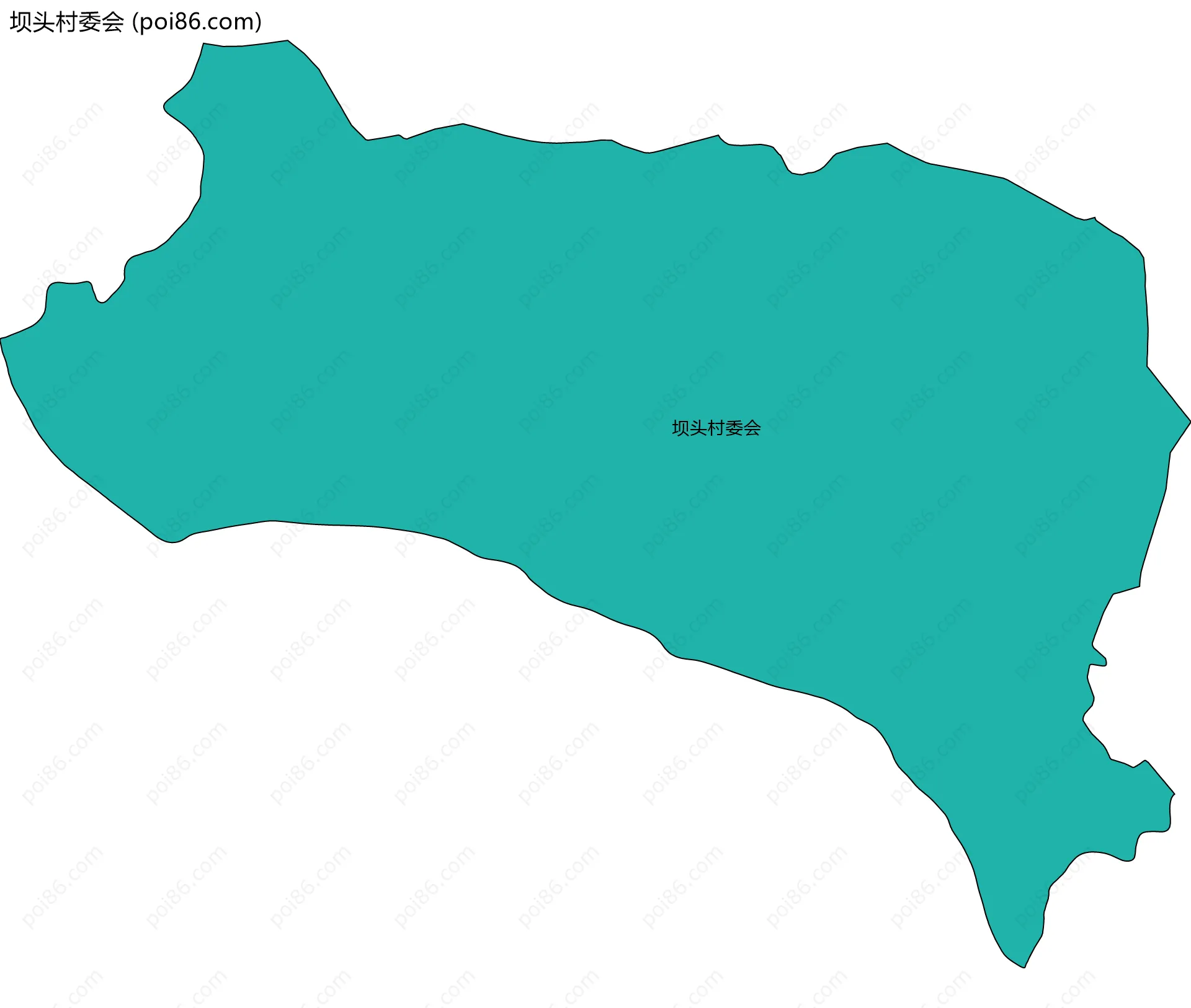 坝头村委会边界地图