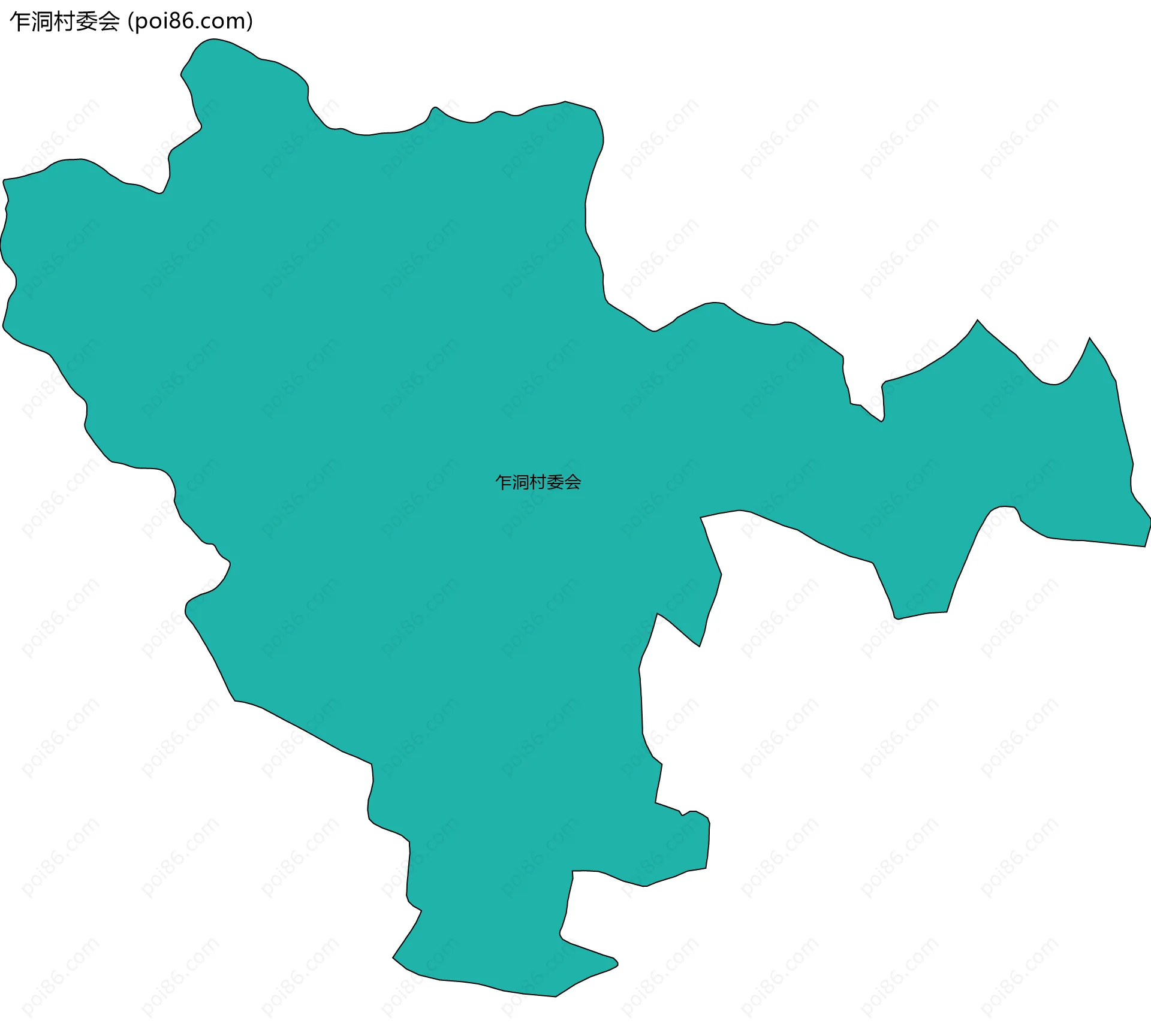 乍洞村委会边界地图