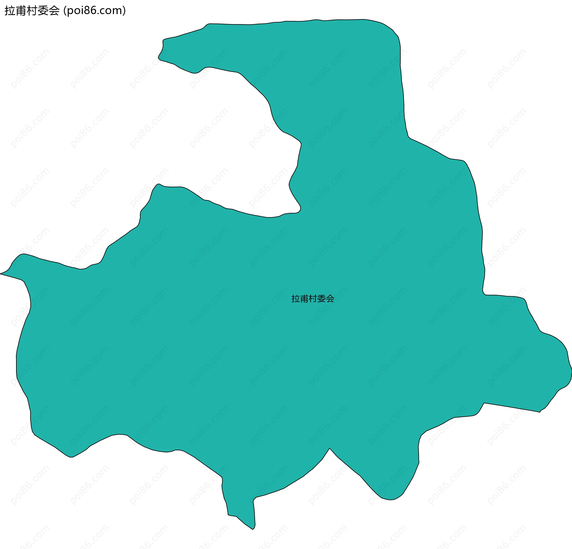 拉甫村委会边界地图