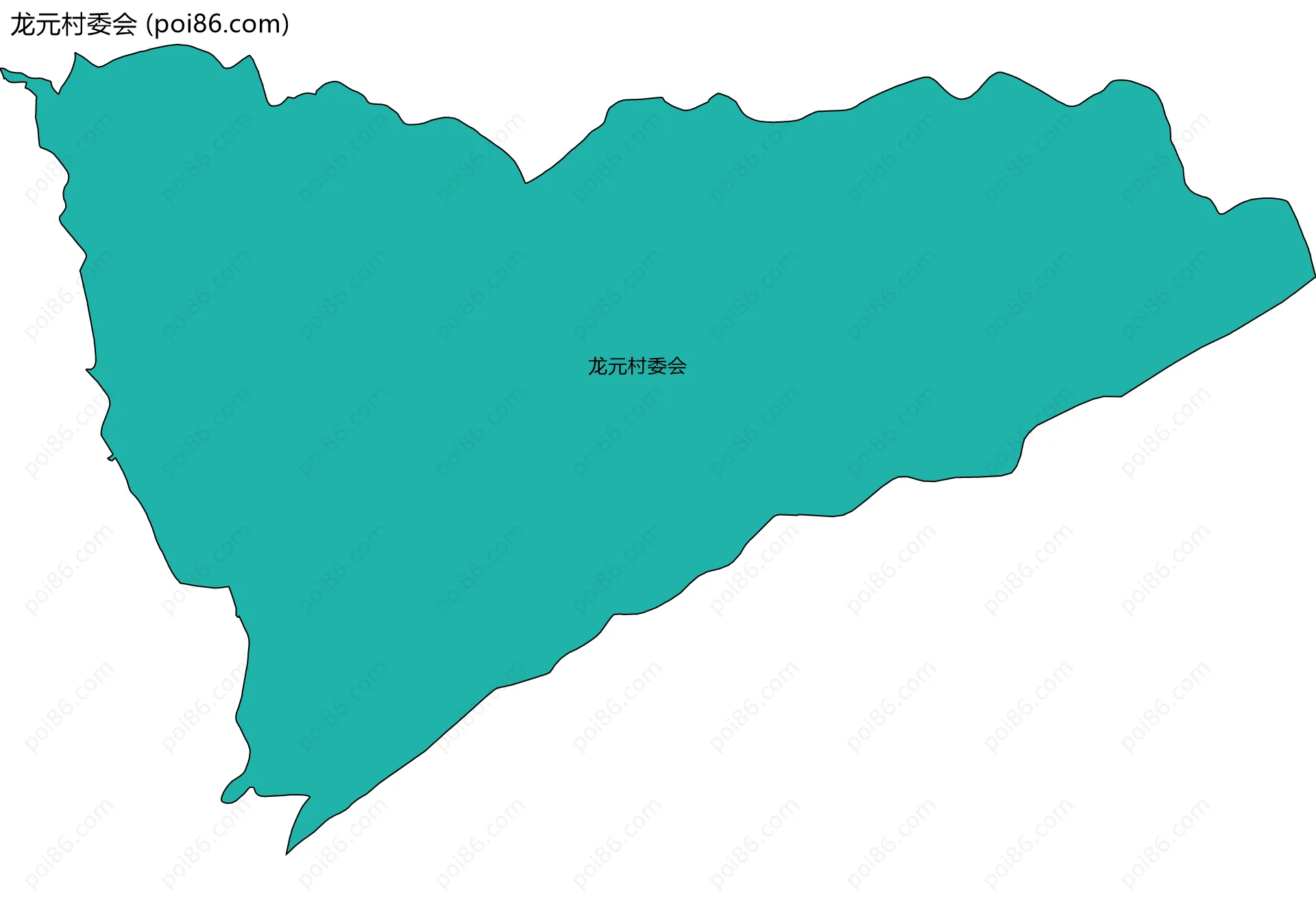 龙元村委会边界地图