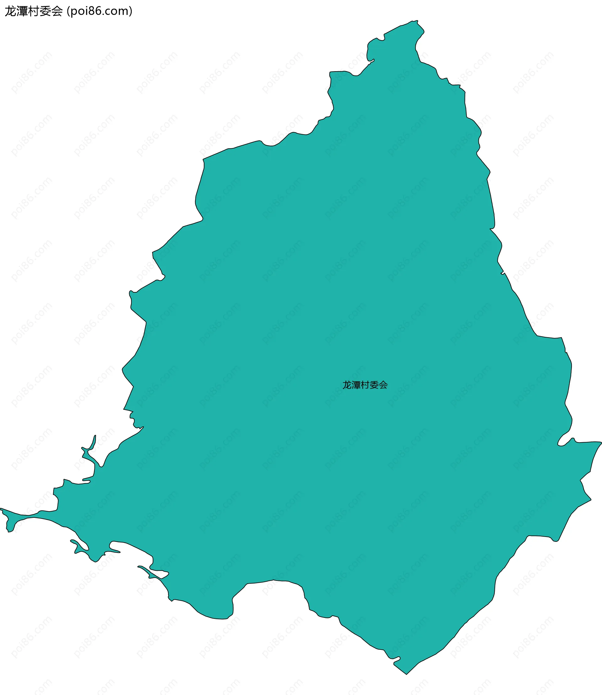 龙潭村委会边界地图