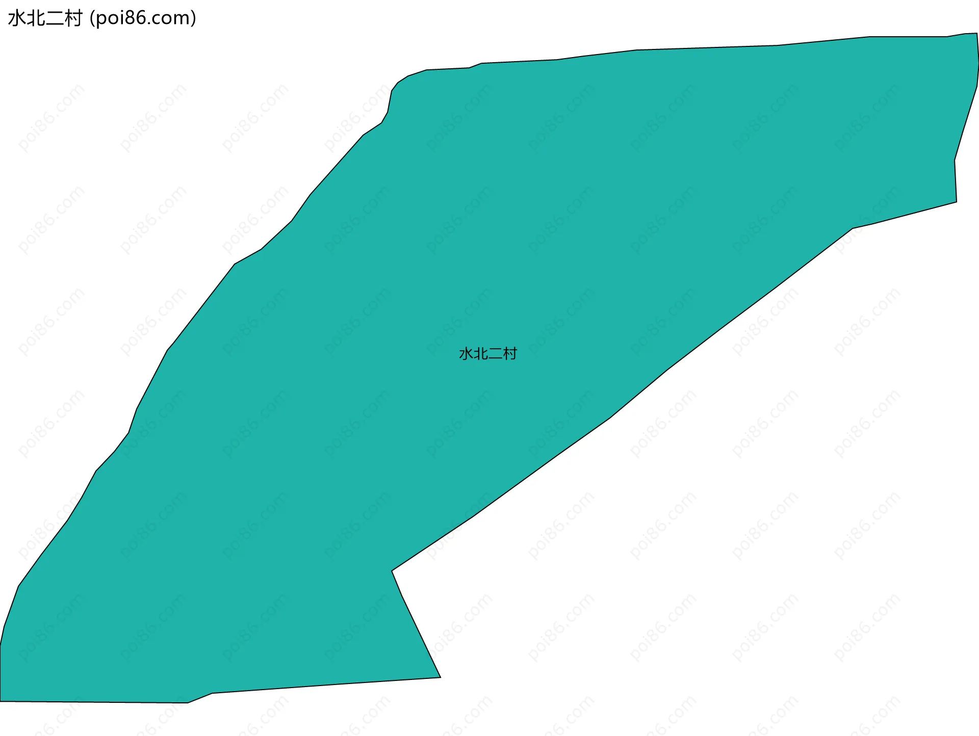 水北二村边界地图